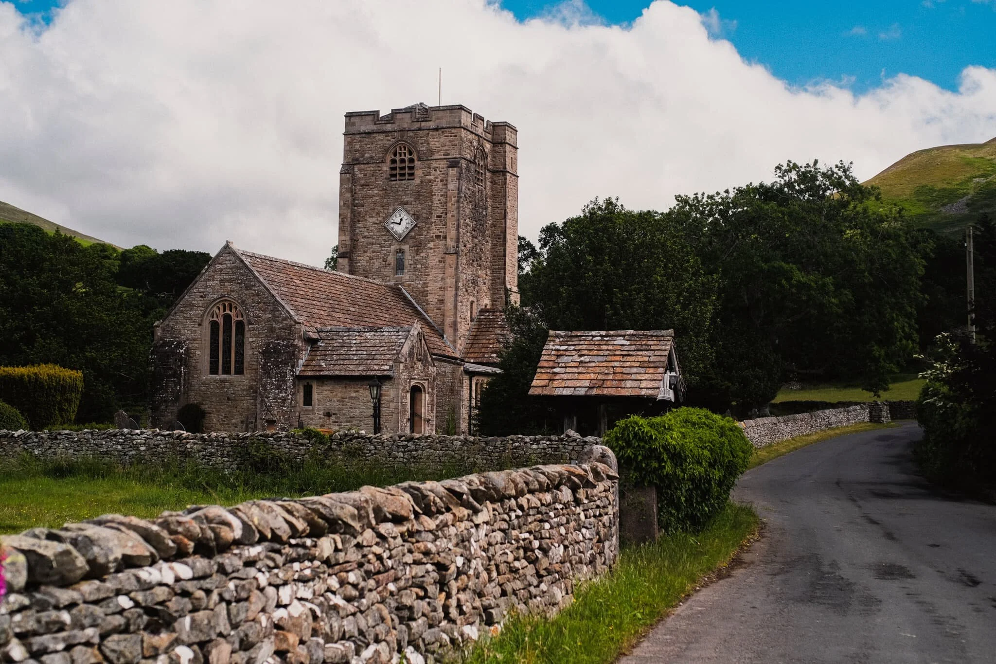  St. Bartholomew&rsquo;s church. The present structure dates from the early 19th century, located slightly south of an earlier chapel built in the 1600s.  