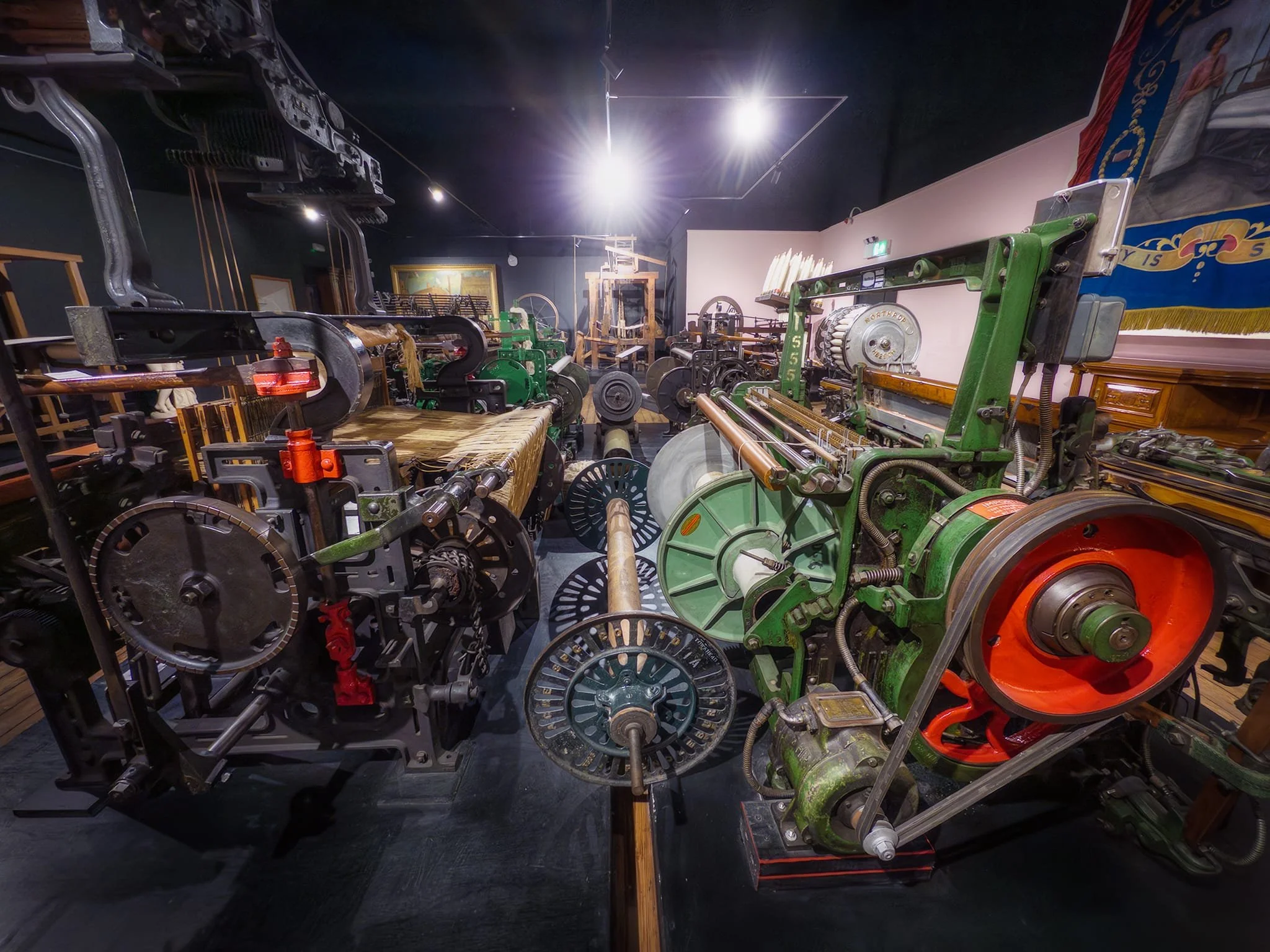  One of the exhibitions available is Cottontown, a collection of looms by Thomas Boys Lewis, a local cotton industrialist. These tell the story of Blackburn&rsquo;s industrial history as a world-famous textile manufacturing centre. 