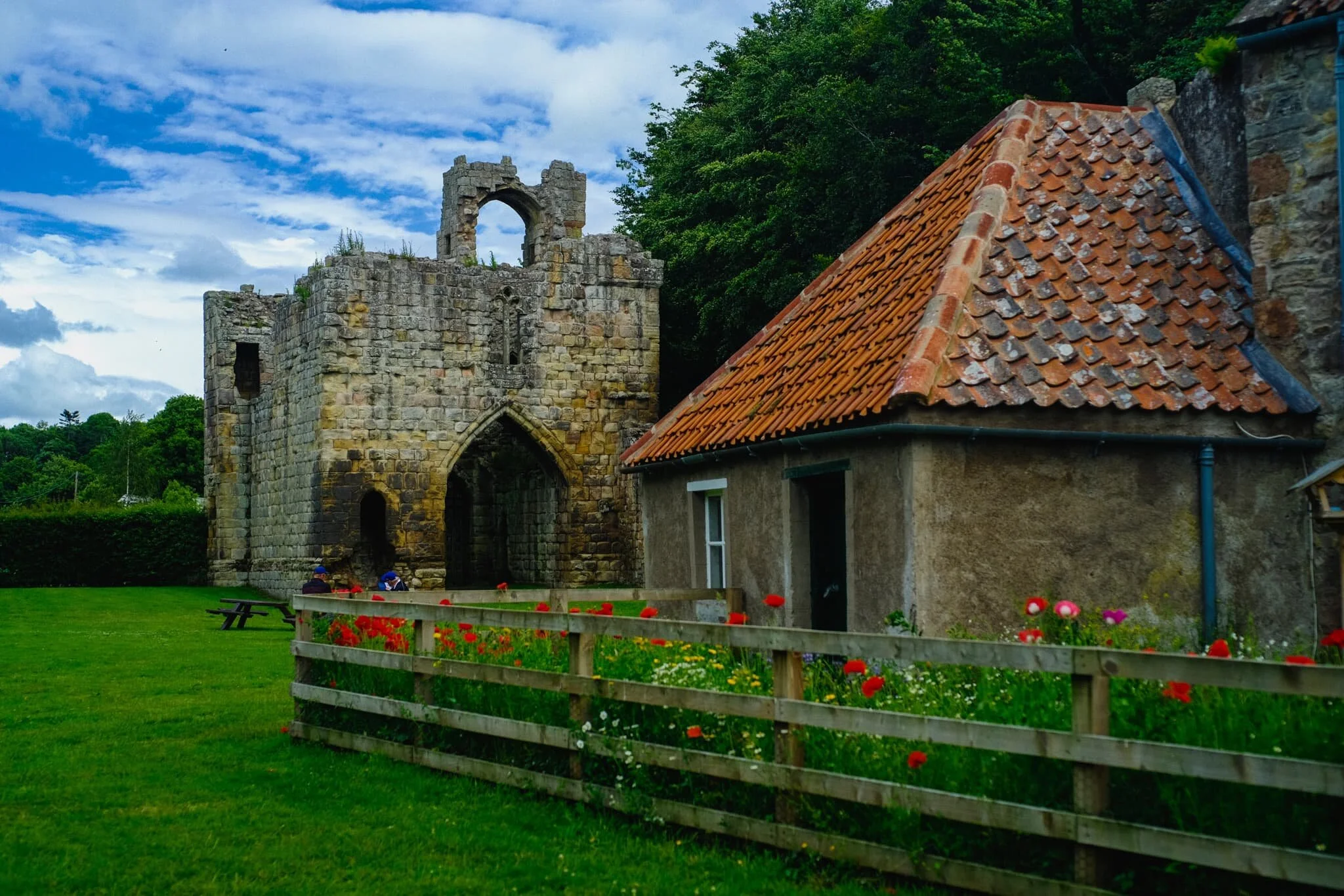  Our destination at Etal was the castle, Etal Castle, which is what the village is centred around. Like Norham, Etal Castle is managed by English Heritage, only here you normally have to pay. On this occasion, due to the COVID-19 Pandemic, the visitor centre was not staffed so access to the site was free. 