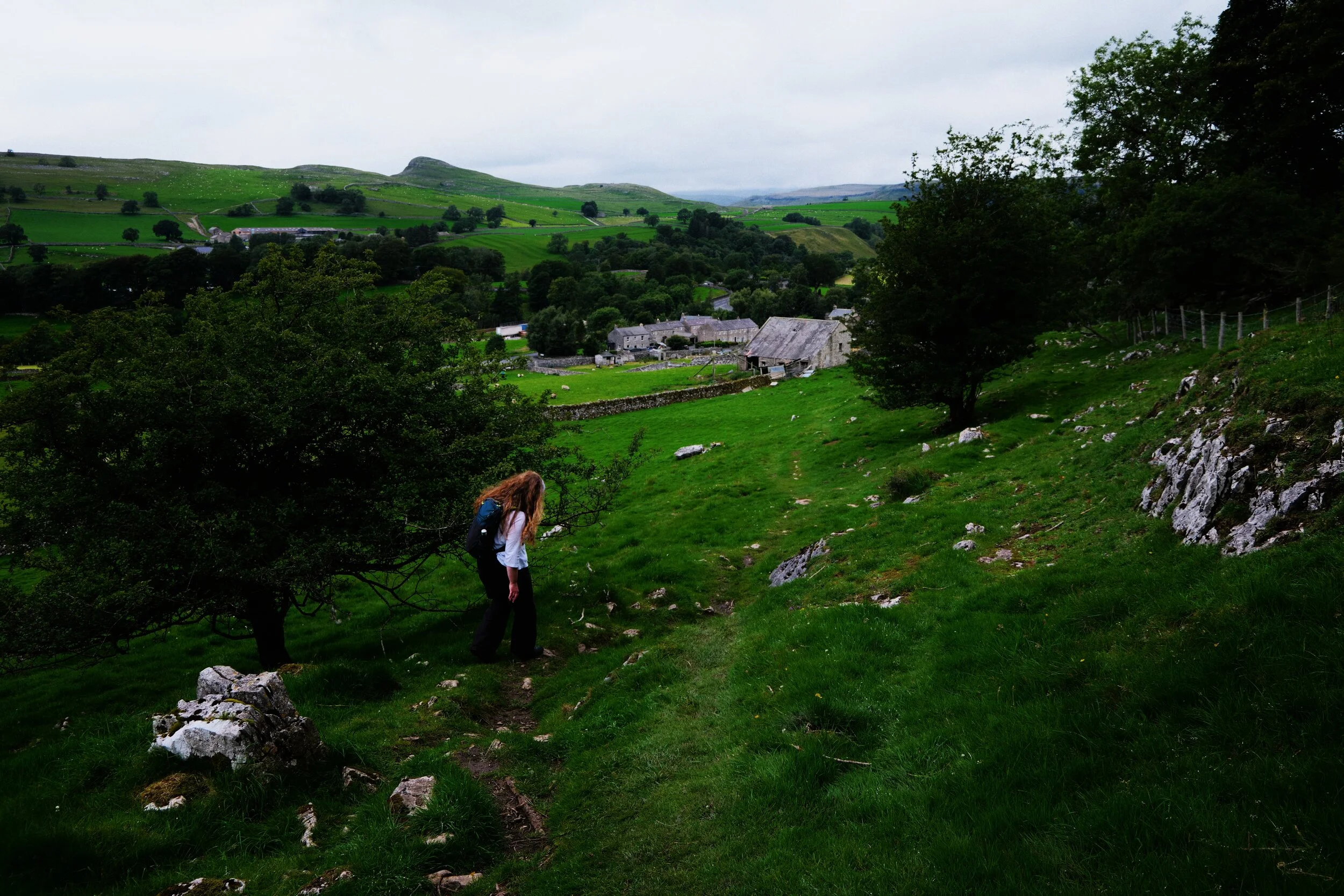  After navigating the rather steep and slippery descent down Stainforth Scar, we navigated through the fields back to the village. 
