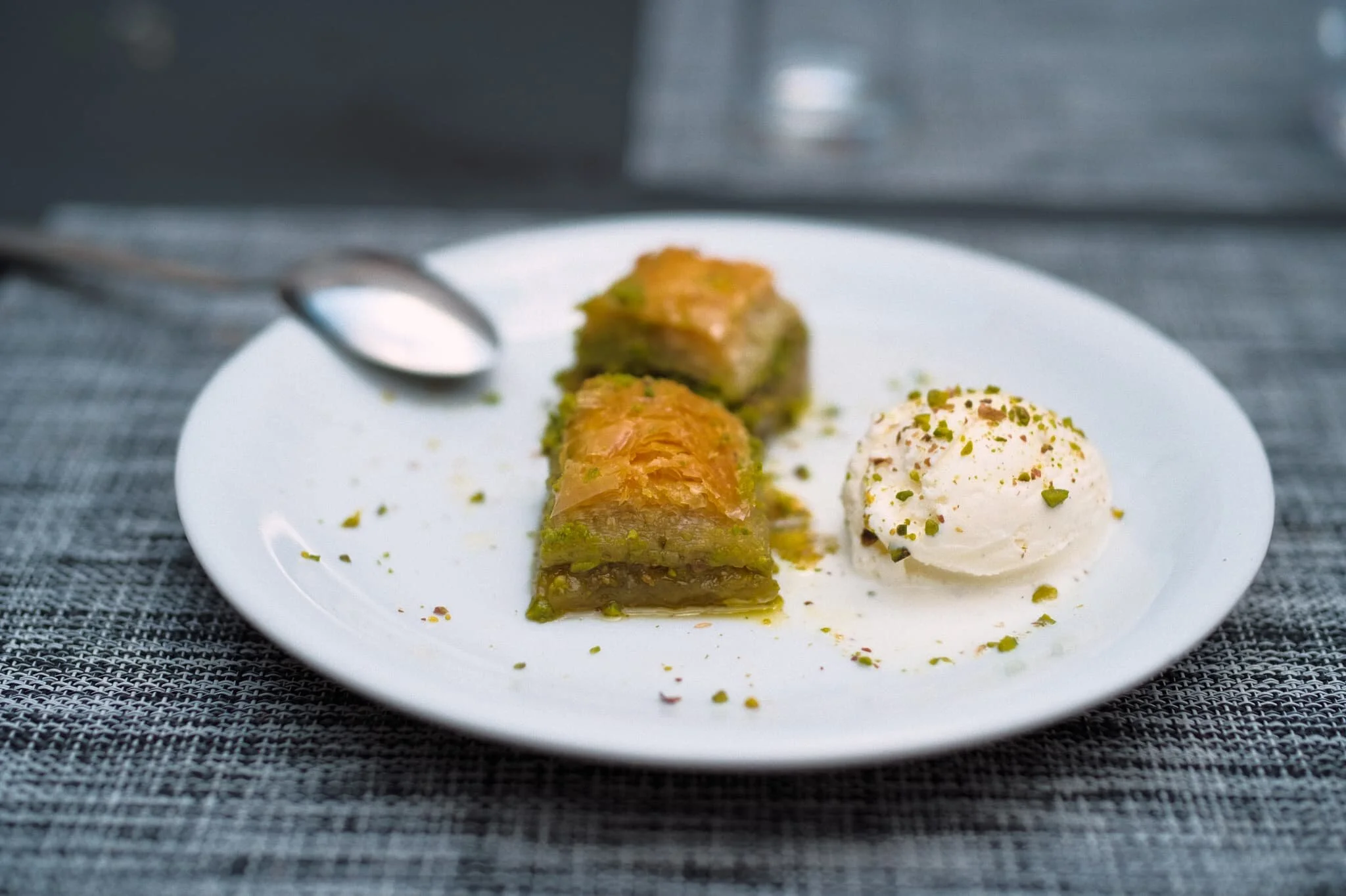   Baklava , one of the world&rsquo;s most famous desserts. Layered filo pastry, filled with chopped nuts, and sweetened with honey. 