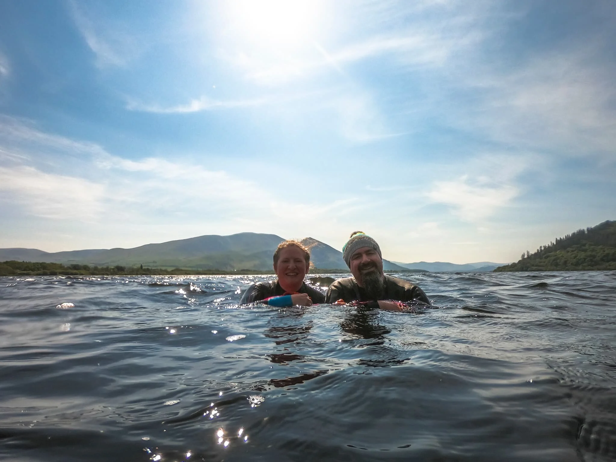  Lisabet and I, swimming in Bassenthwaite Lake! Photo courtesy of  Suzanna Cruickshank . 