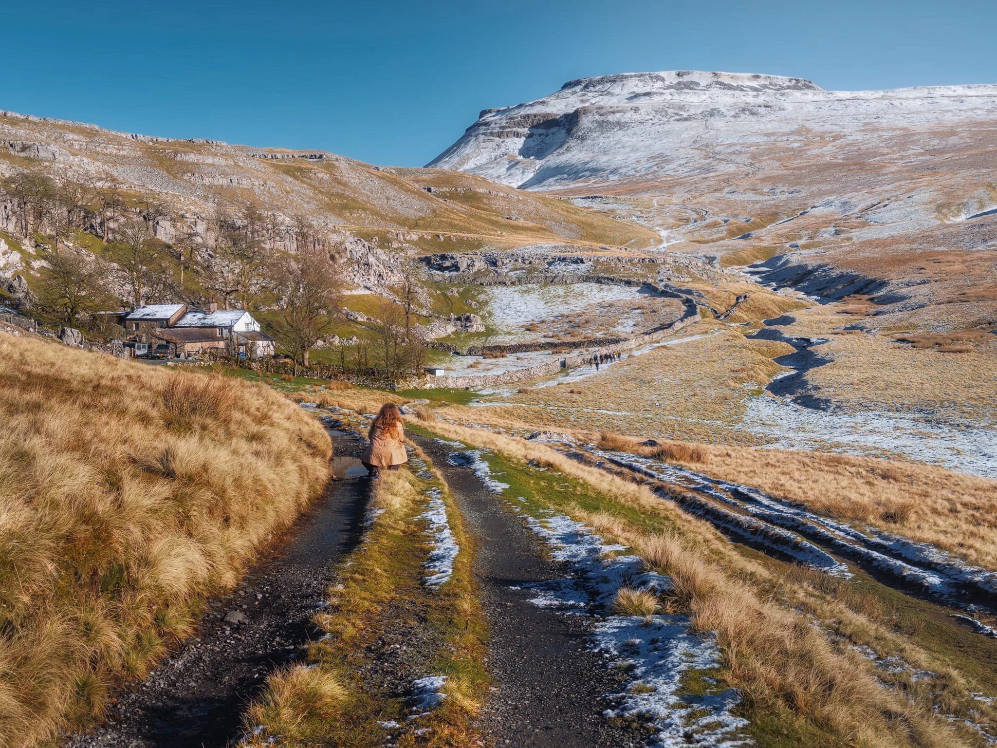  My lovely Lisabet getting those intimate snaps she&rsquo;s fond of. This track heads straight to the only building in Crina Bottom, the farm. The path onward is just below the farm track. 