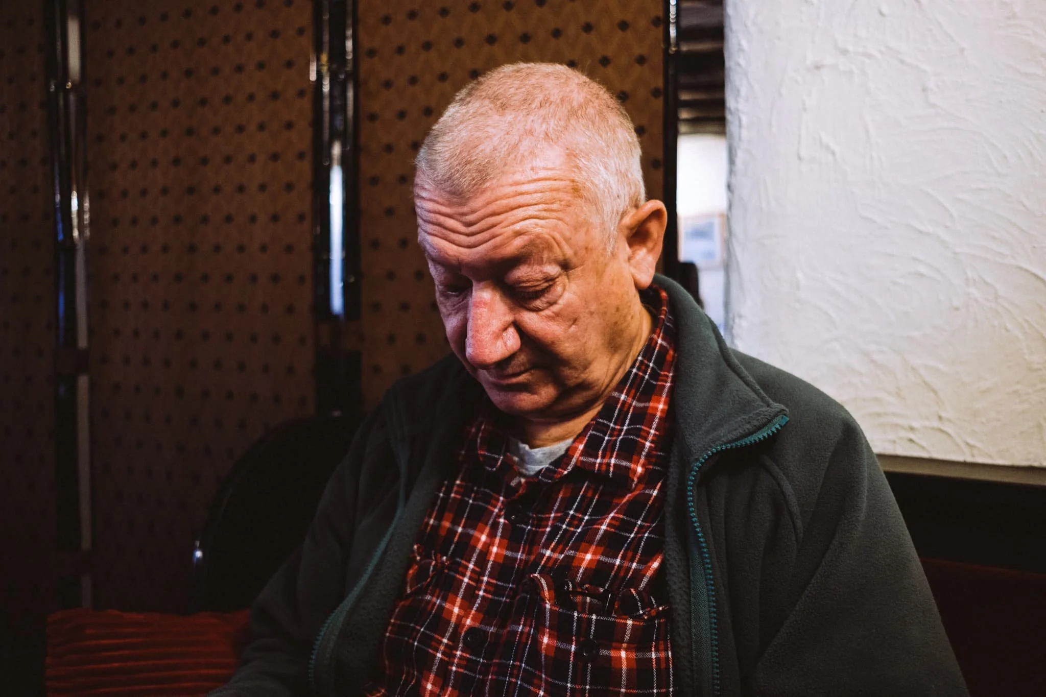  After he was quite done grimacing at my camera, I managed to snap a nice warm candid photo of me Dad. 