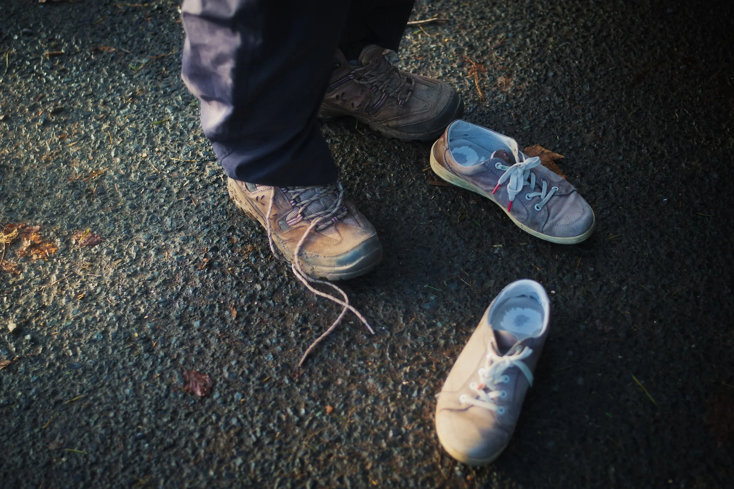  Booting up. Love that anticipation and excitement when you&rsquo;re getting ready for a hike, thinking about what scenes and light awaits you. 