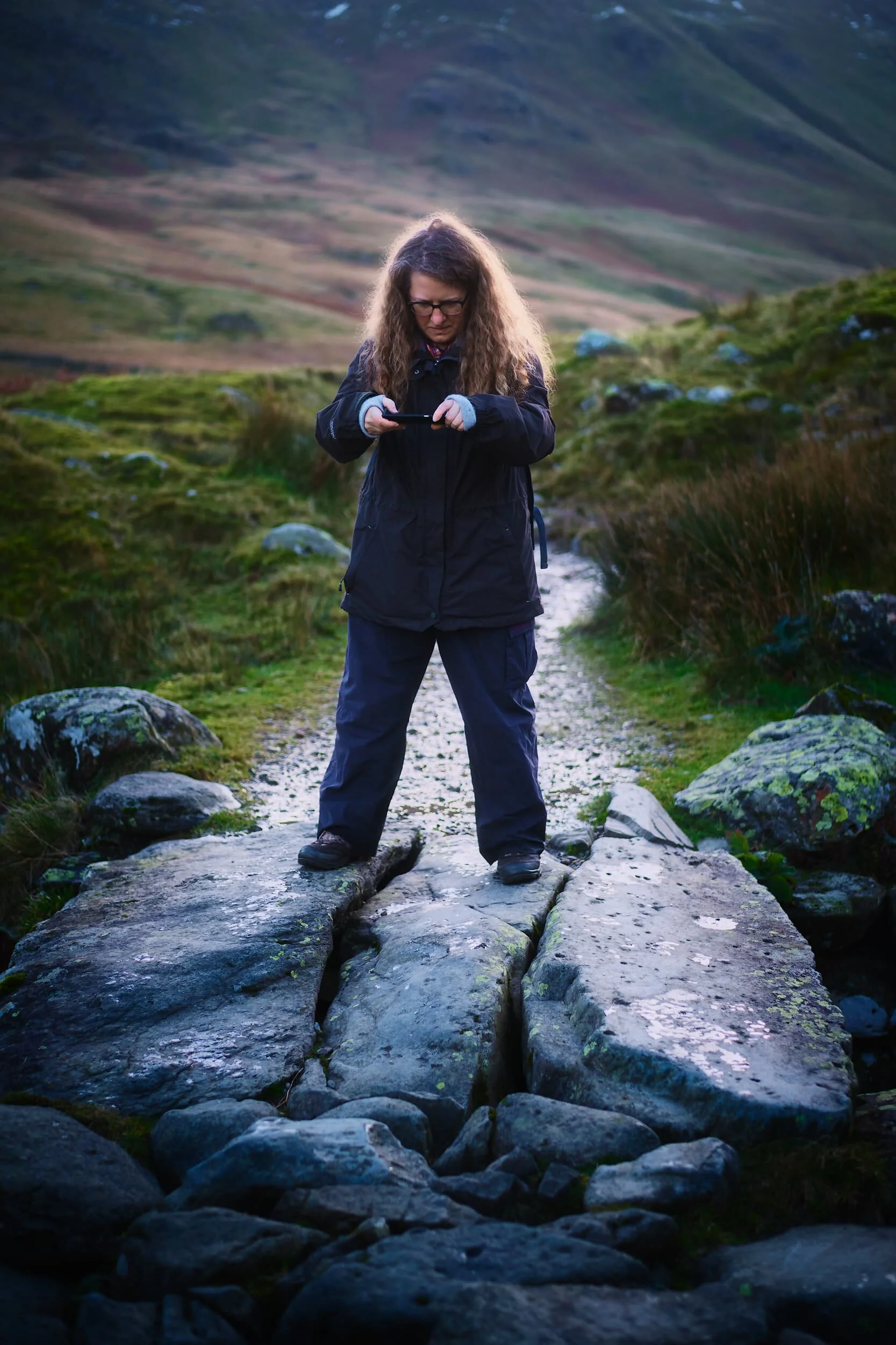  My lovely Lisabet, capturing a composition of one of her favourite stone bridges. 
