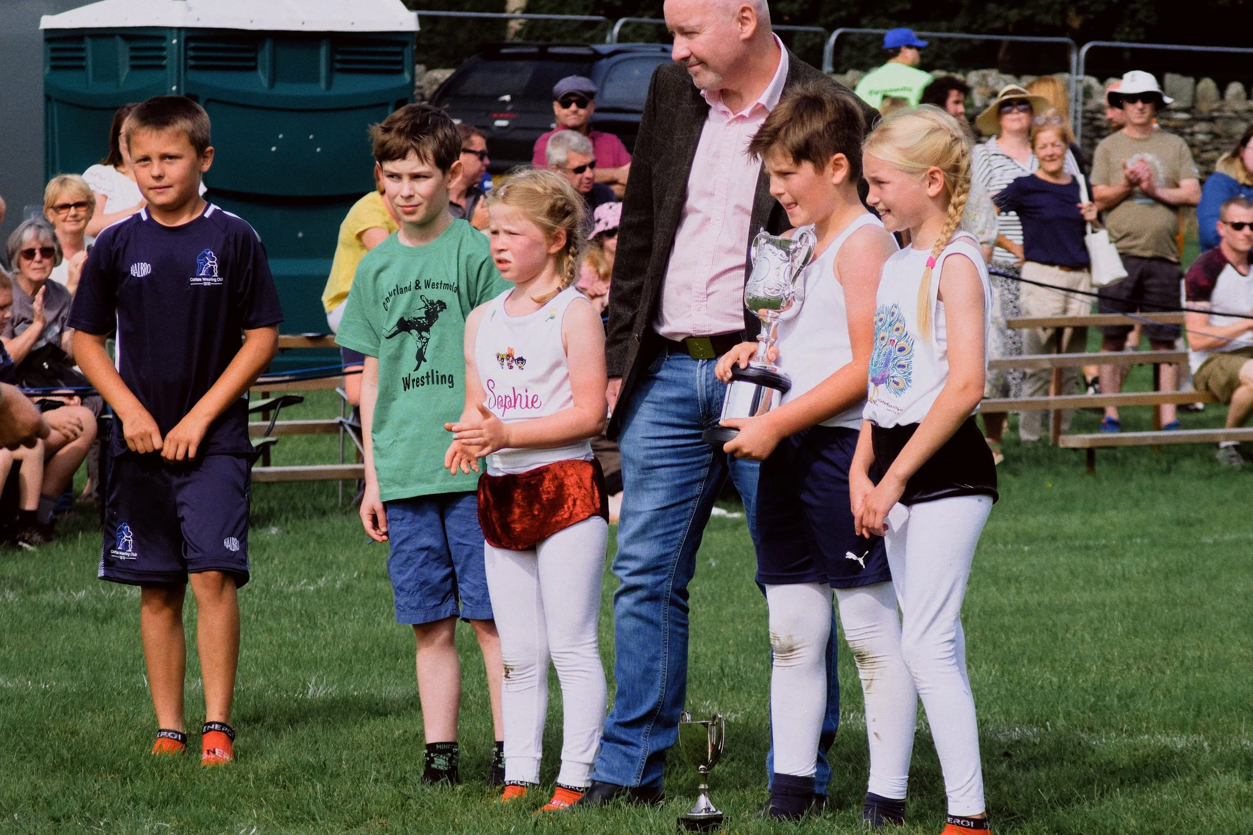  The podium for the Under 10s. 