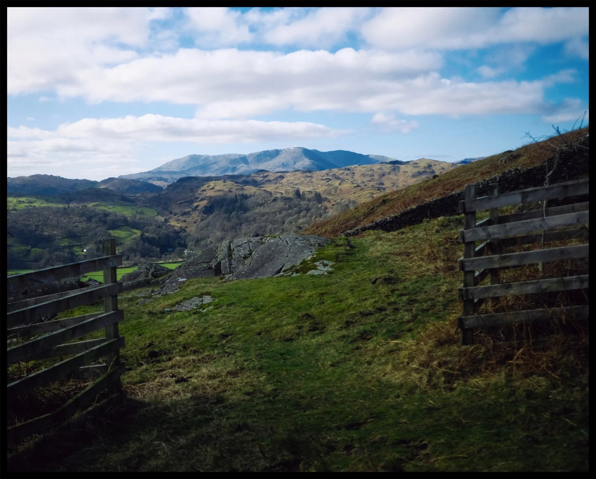  The Coniston fells come back into view after finding the open ridge back down into Ambleside. 