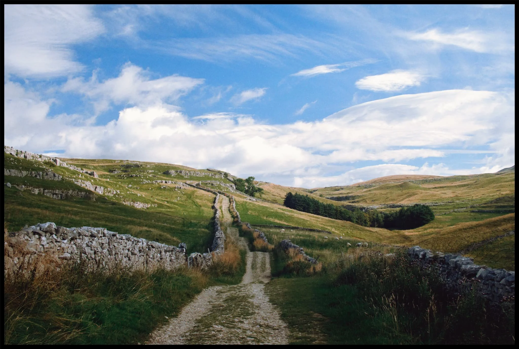  Around Horton Scar the path averages out in height at around the 400m asl mark. The light picked out the folds and ruffles in the landscape. 