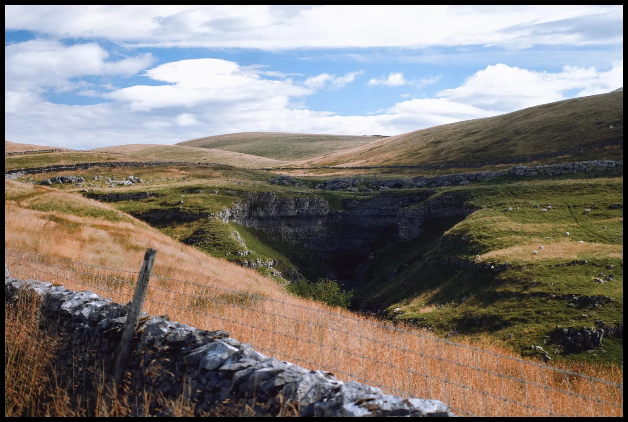  Another extinct waterfall, located at the head of Horton Scar. There are many of these in the Yorkshire Dales. The rivers that feed these waterfalls usually break down the limestone riverbeds and valleys they create before heading underground, leaving the waterfall to dry up. 