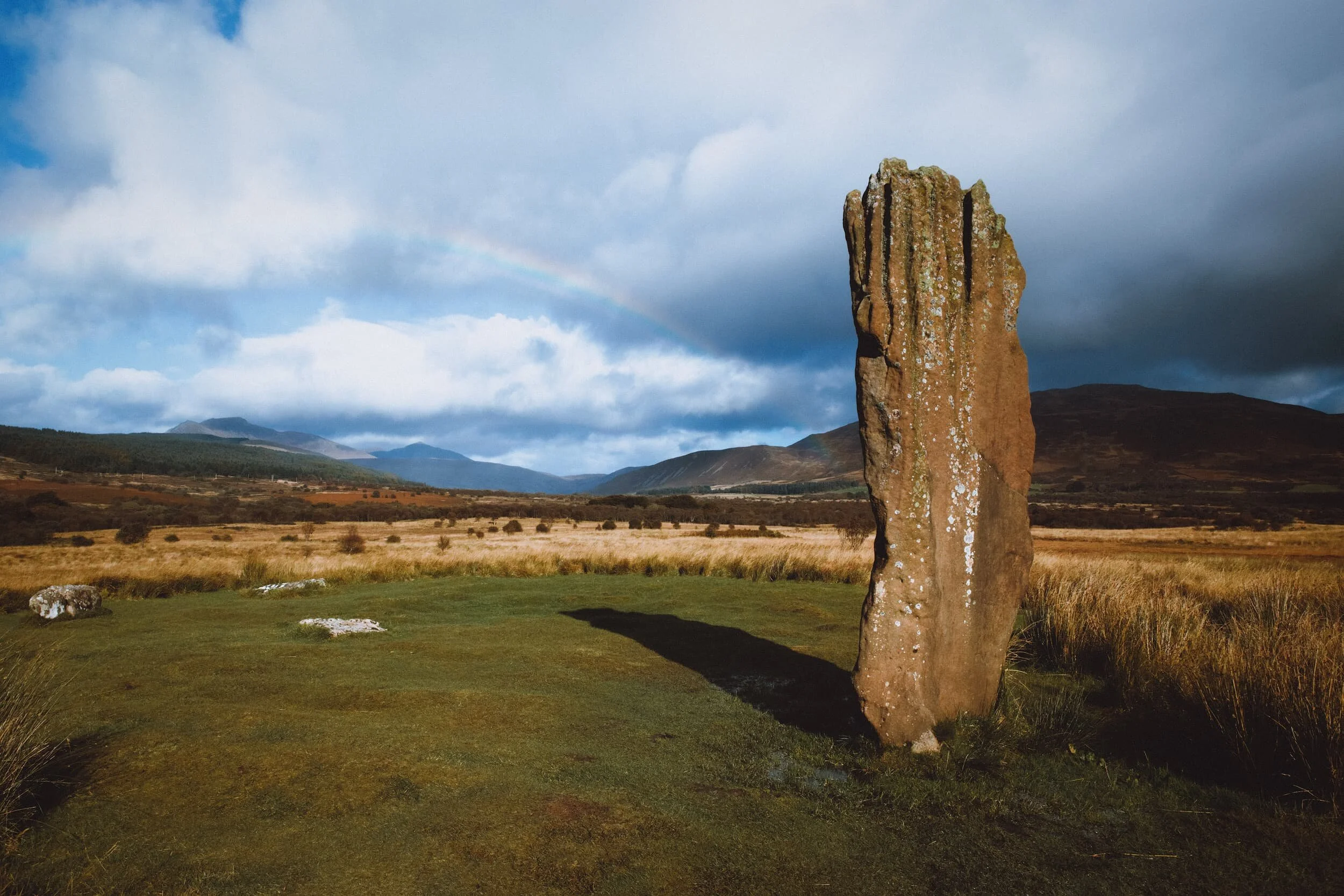  Another location on our Arran &ldquo;bucket list&rdquo; was the Machrie Moor Stone Circles. These are a collection of six prehistoric stone circles; some made from boulders, others from tall sandstone pillars. They&rsquo;ve been carbon dated to around 2030 BCE, making them around 4,000-years old. 