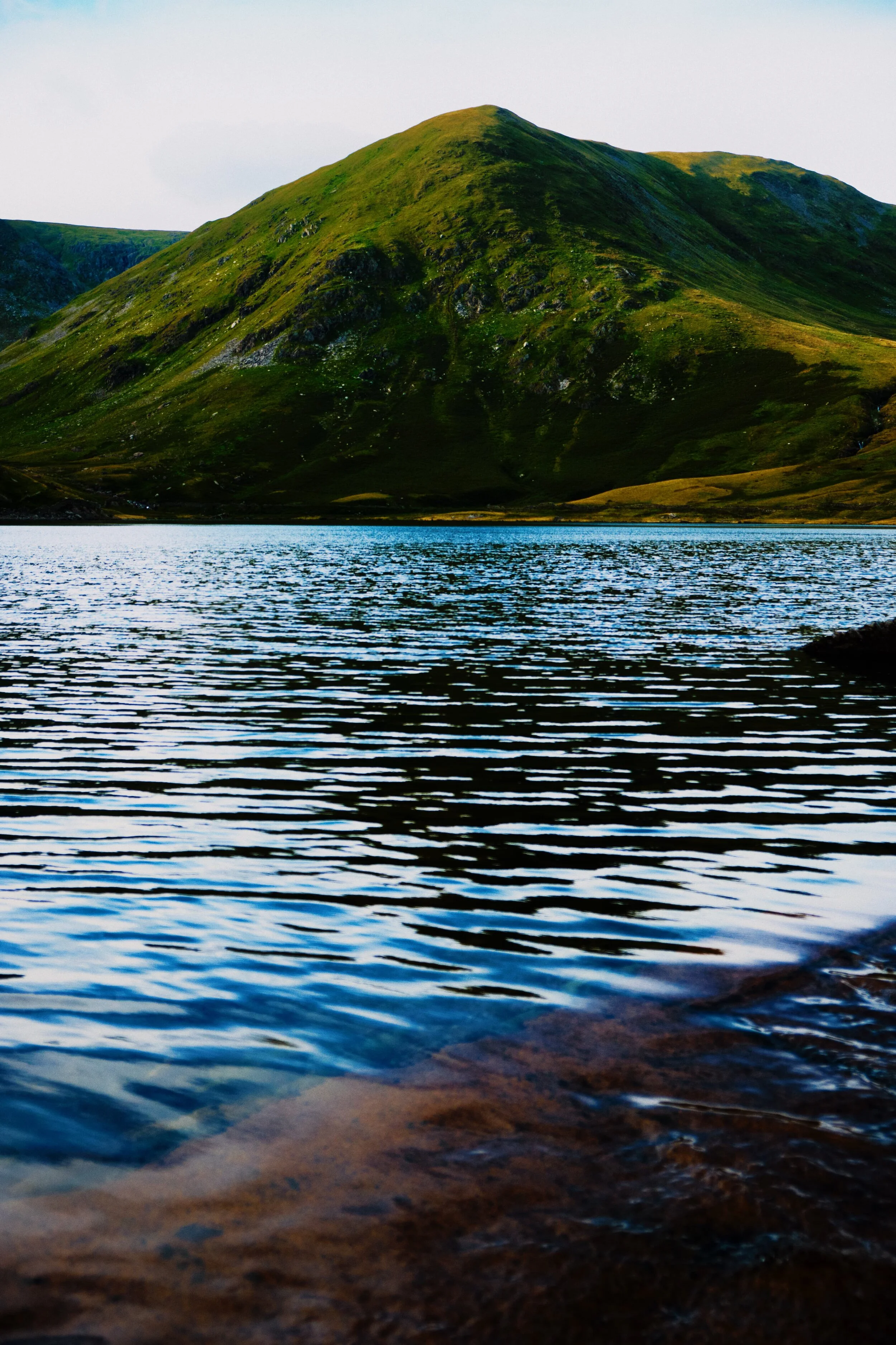  Previously unable to find a footbridge to cross the reservoir, we decide to just walk across the reservoir&rsquo;s outflow. I nabbed this composition on my way across. 