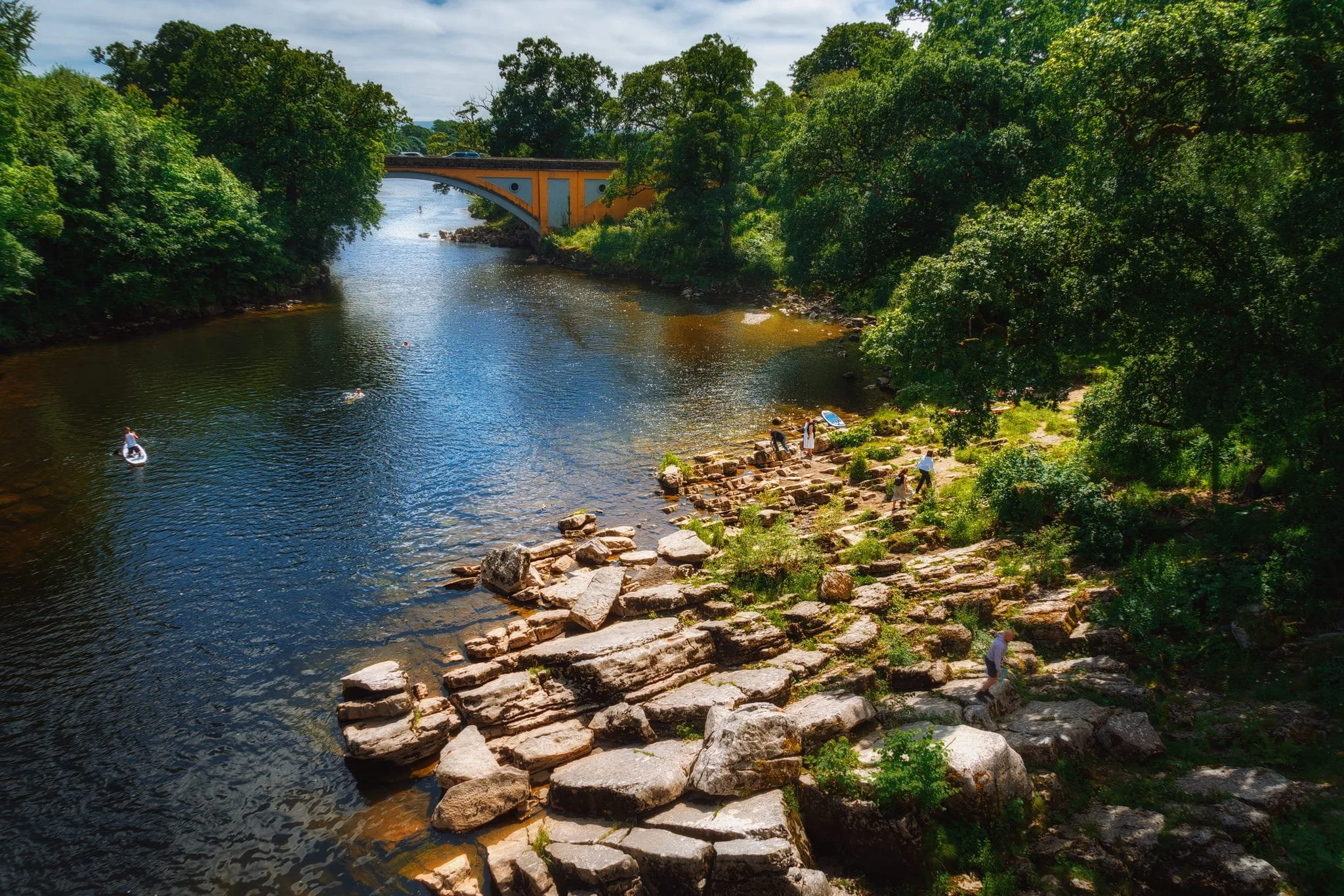  Stanley Bridge from Devil&rsquo;s Bridge. Stanley Bridge is now what carries motor traffic over the Lune.  