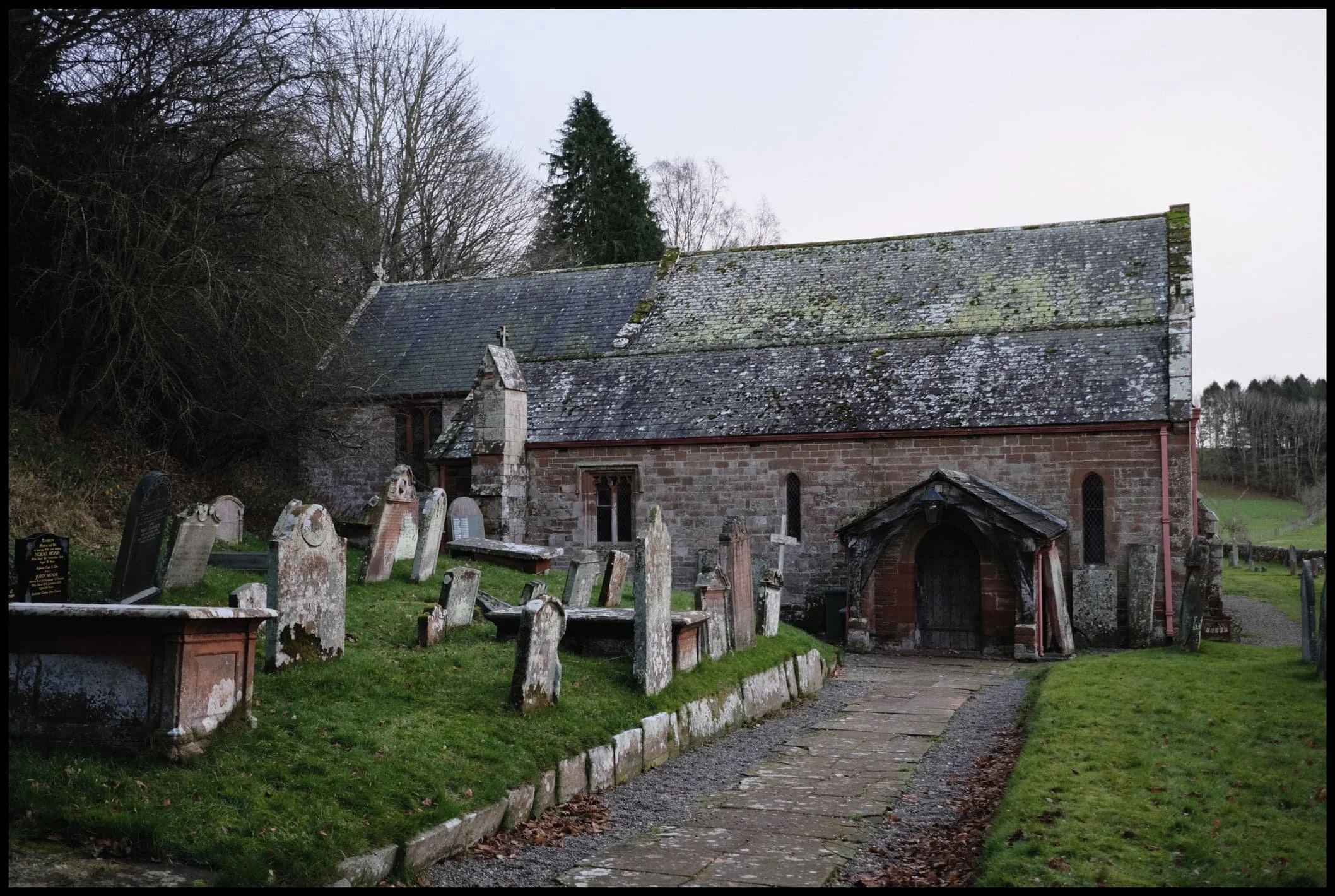  There she is, St. Oswald&rsquo;s Church. The building&rsquo;s unique in having a 19th-century bell tower on top of a hill 200 yards from the church itself. 