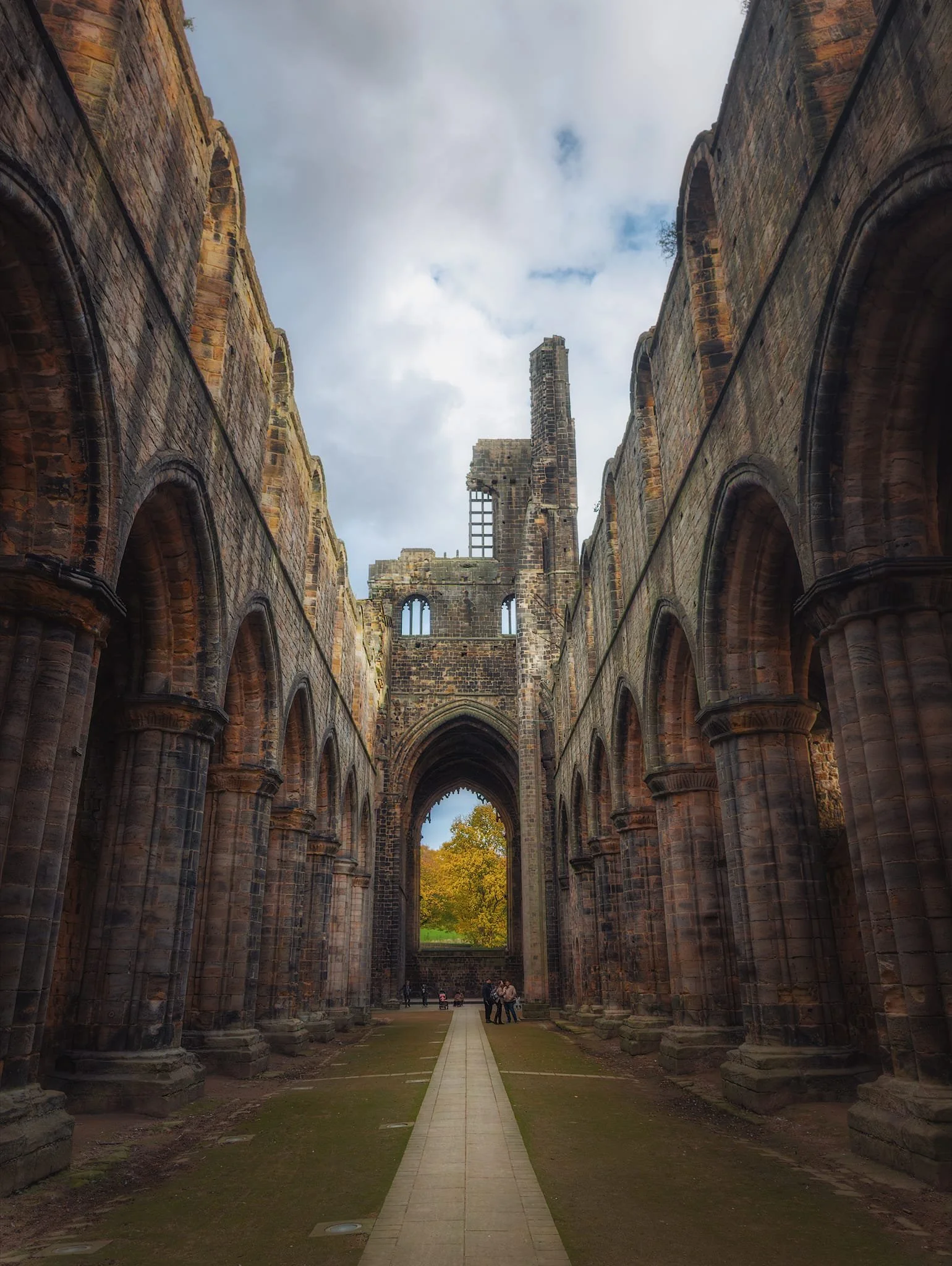  A view looking down the nave towards the tower. A nearby information board points out that in Victorian times the main road used to run  through  this nave! Imagine carriages and cars down here? 