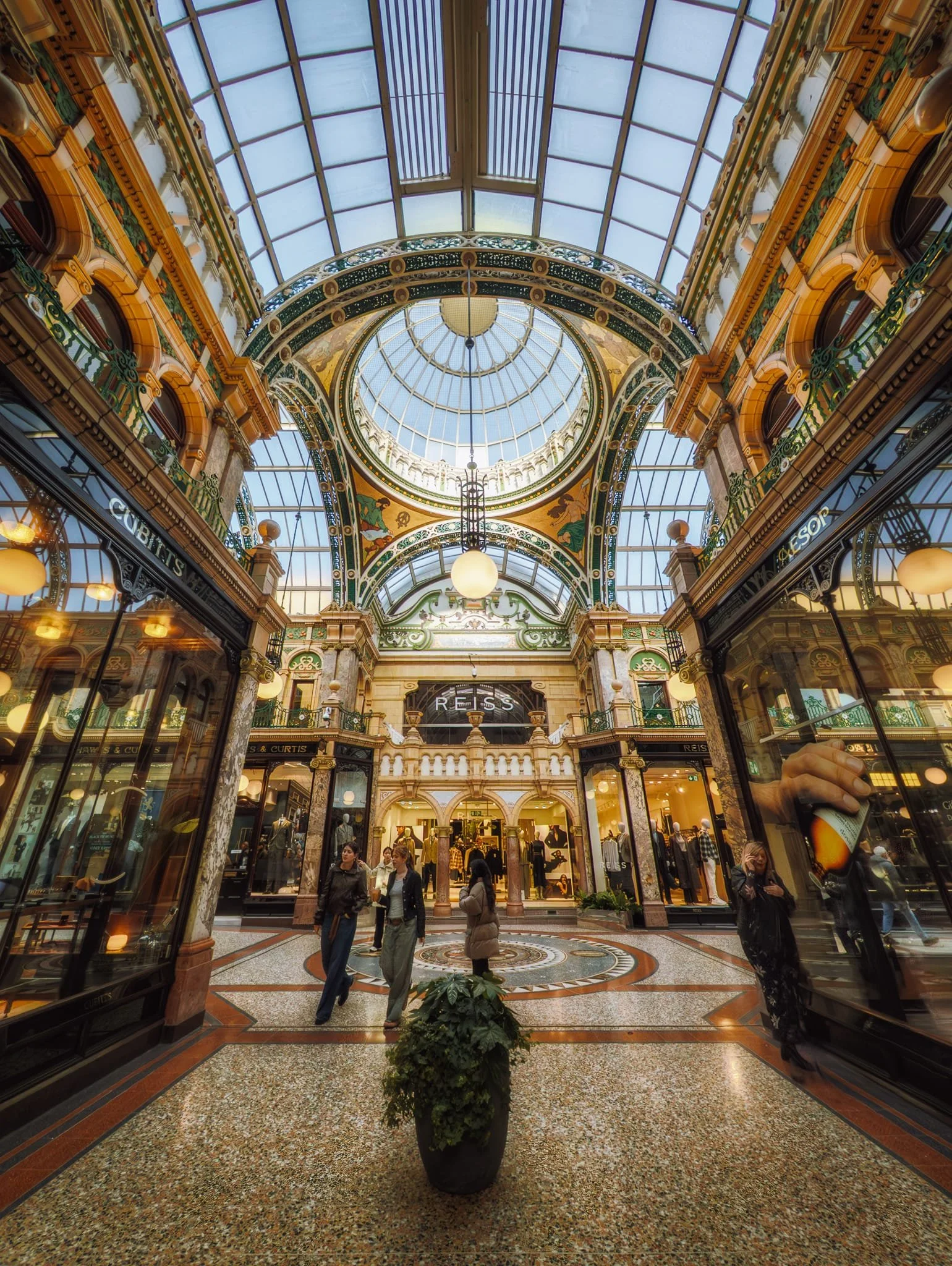  Another part of County Arcade&rsquo;s glorious architecture. The Victoria Quarter is known for its role in the redevelopment of Leeds&rsquo; city centre, and houses lots of luxury and premium brands. I felt very out of place. 