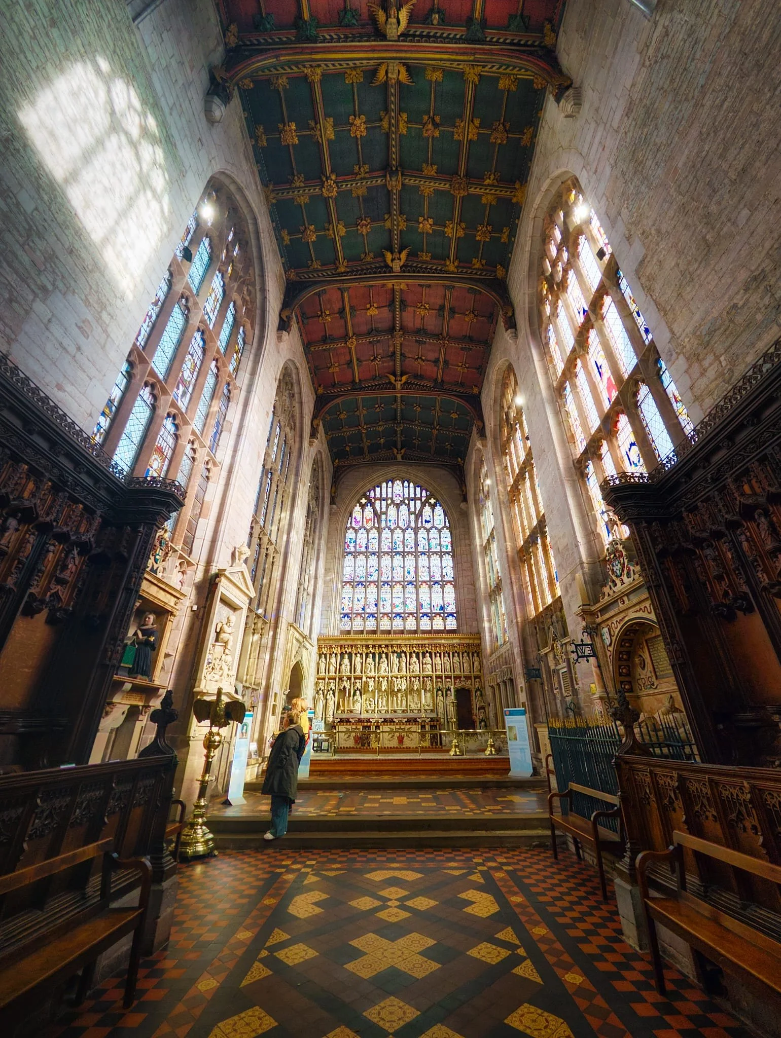  Tucked away in the town centre is St. Laurence&rsquo;s Church, founded by the Normans in the late 11th century. Major extension work occurred in the 1400s as Ludlow became wealthy through the wool trade. During the mid to late 1800s a lot of the church was extensively repaired and restored. 