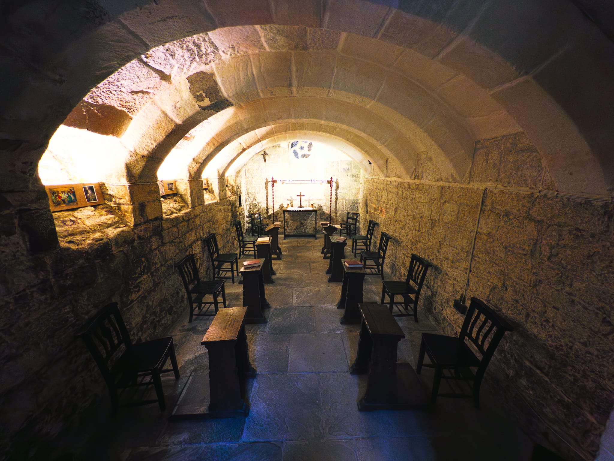 The Crypt Chapel beneath the cathedral. Dates back to the 14th century, probably the oldest part of the cathedral. It was rediscovered in 1824, when apparently it was filled to the brim with bones.