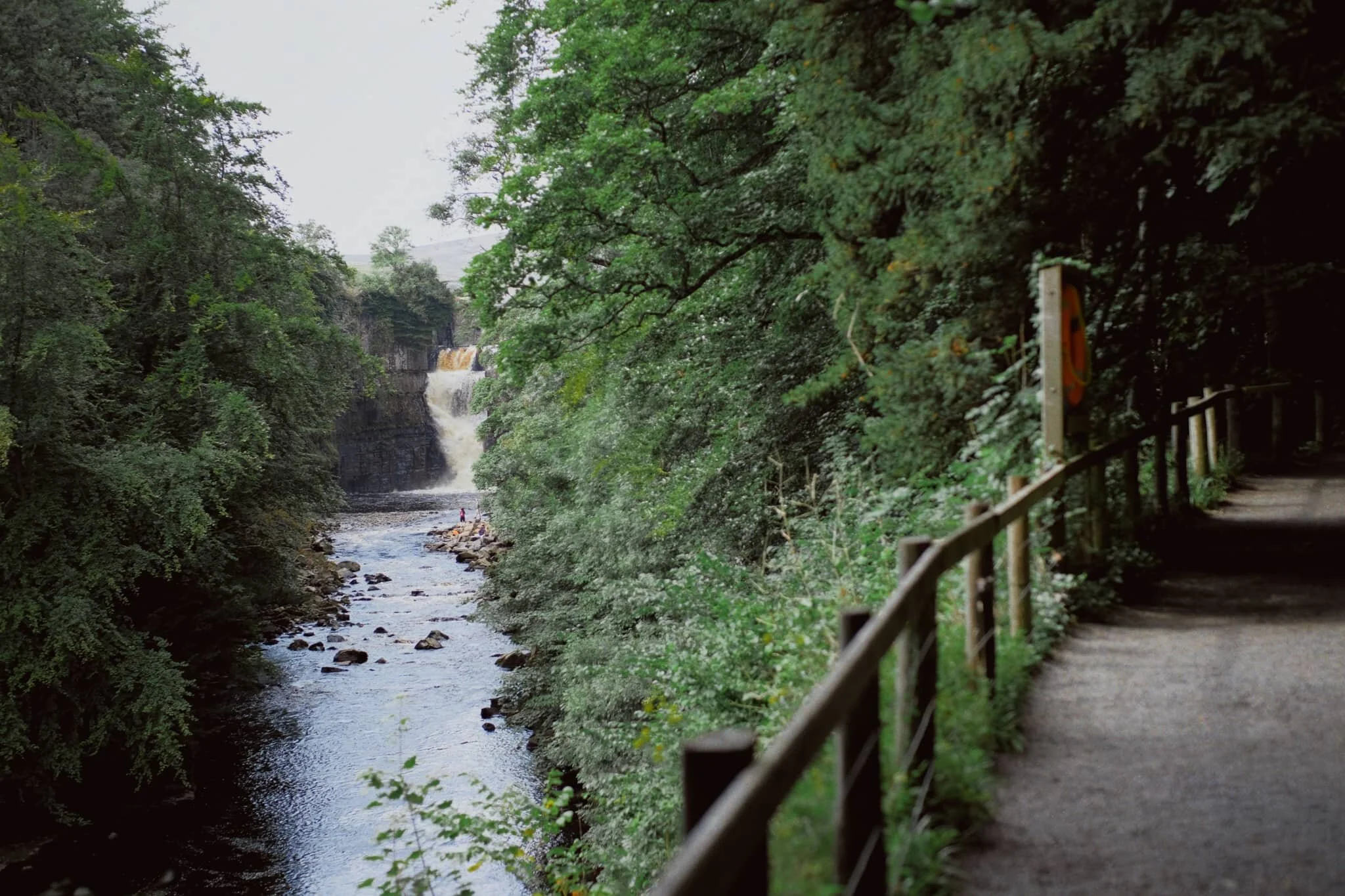  The first glimpse of High Force and the gorge it&rsquo;s created. The excitement builds… 