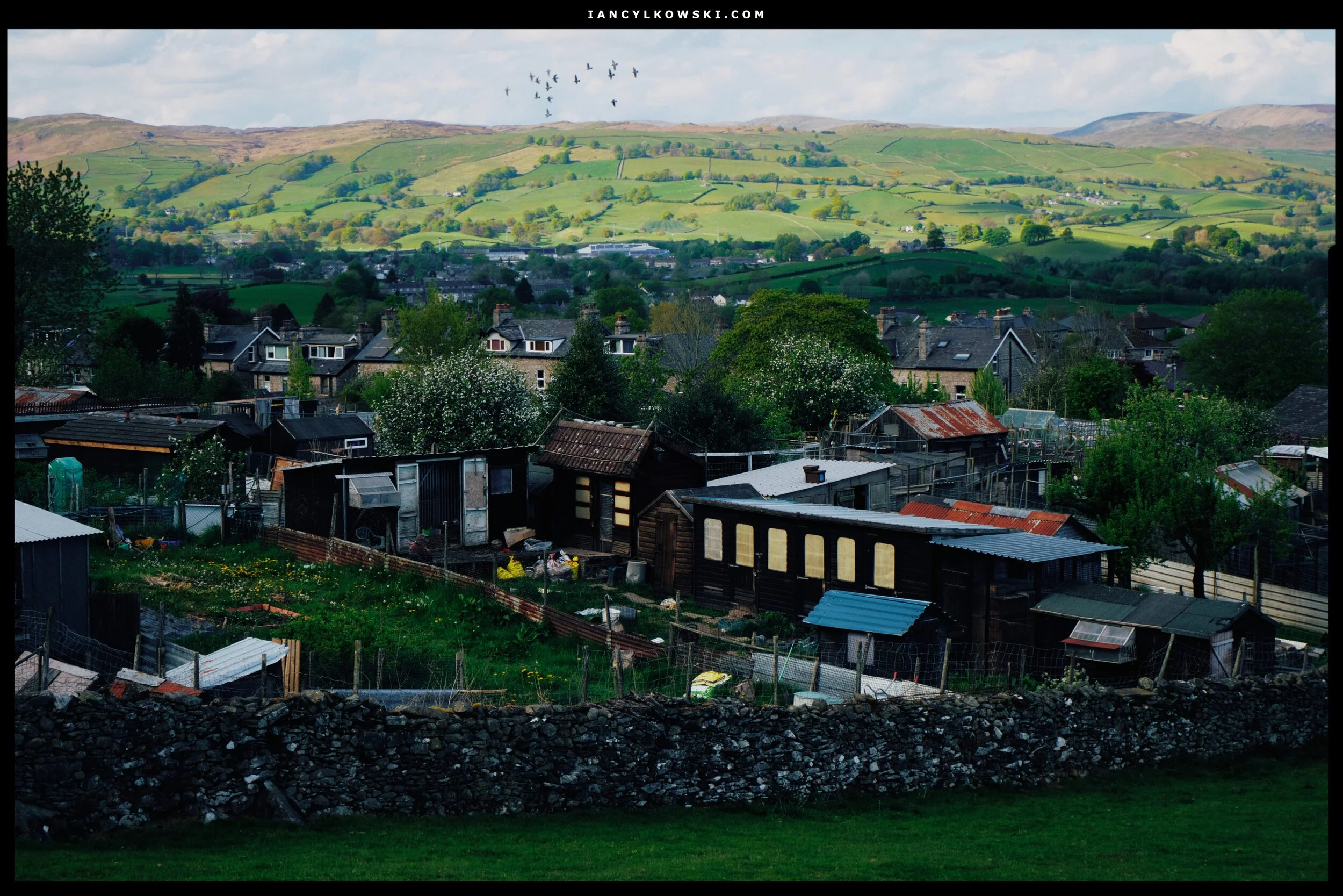  As you start climbing up the path towards Helsfell Nab you pass these allotments. Every time we&rsquo;ve been here we&rsquo;ve seen a flight of pigeons circle above the allotments countless times. I wonder if they&rsquo;re racing pigeons… 