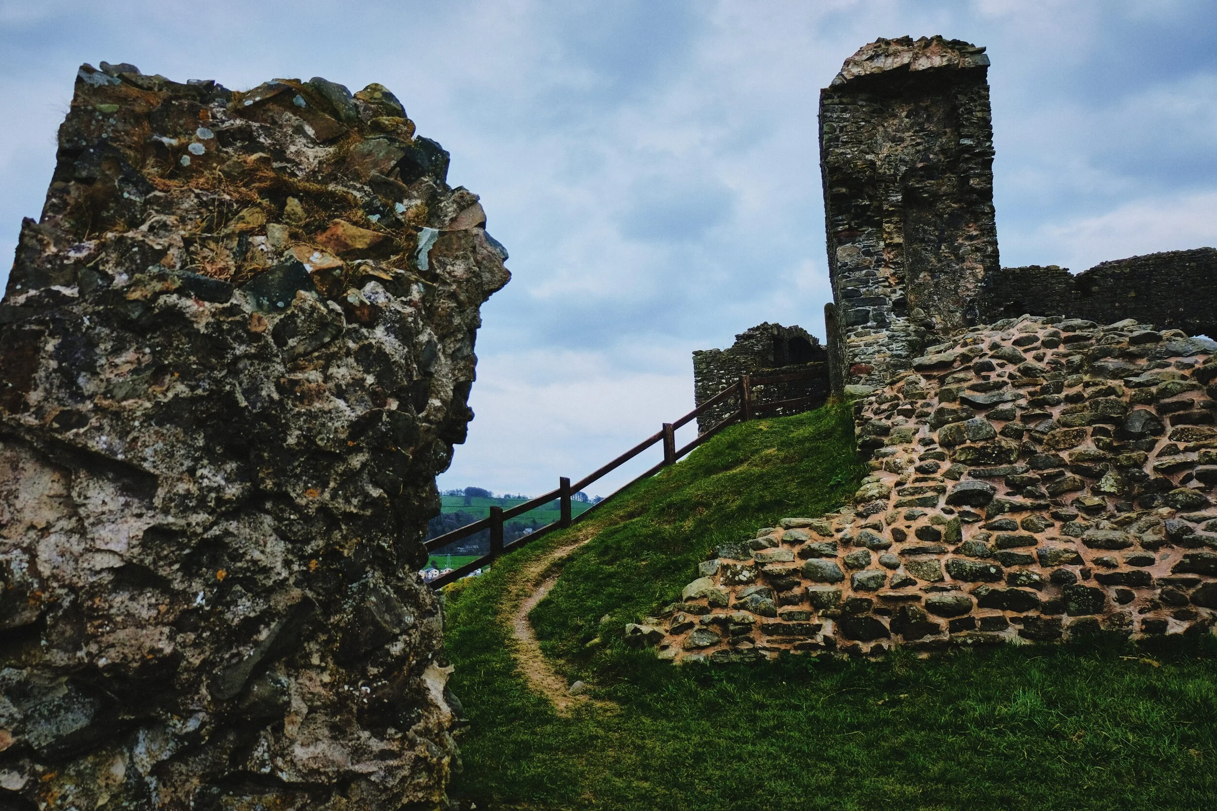  What&rsquo;s left of the castle&rsquo;s walls and the keep. 