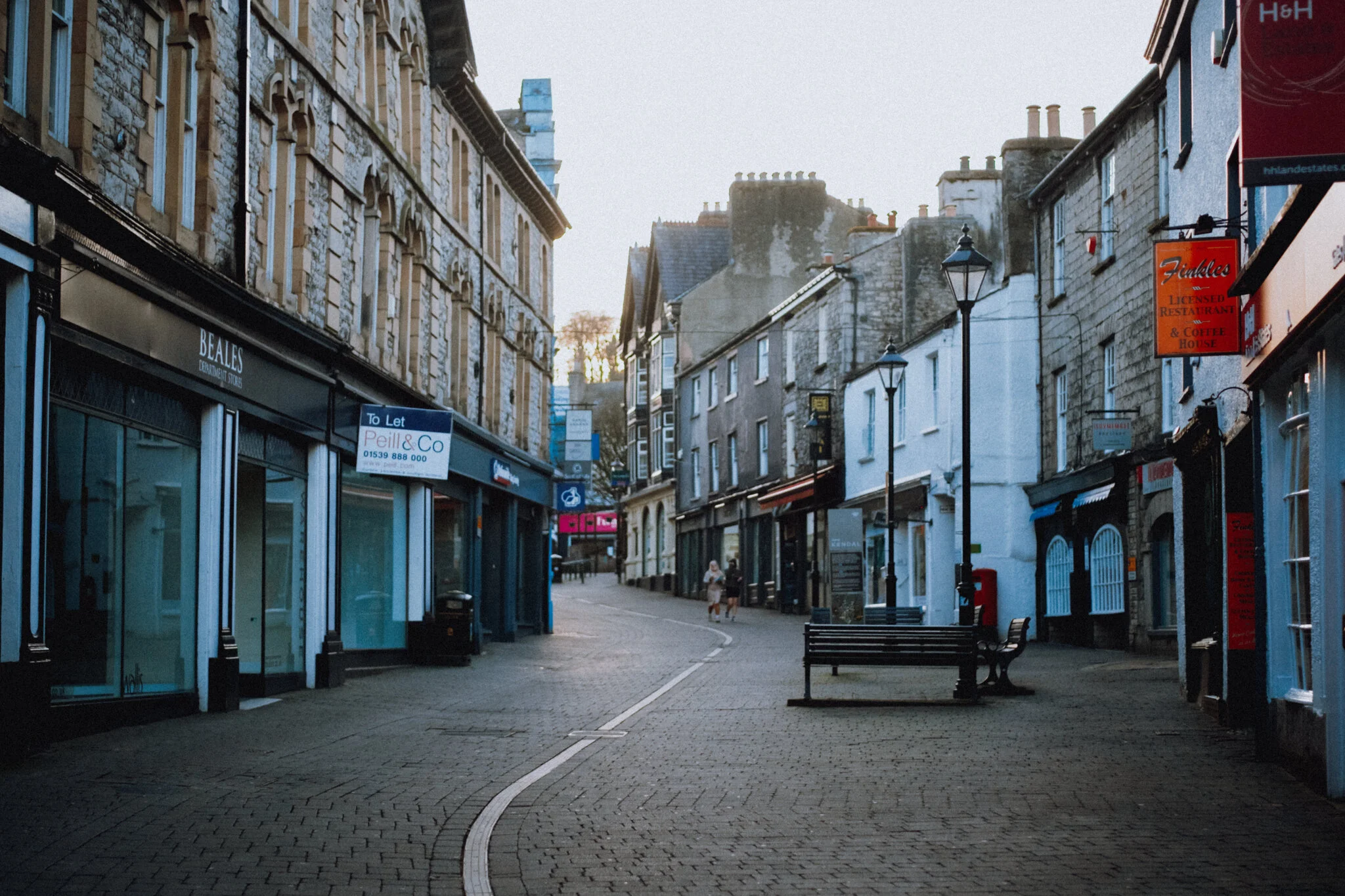  Heading up Finkle Street with the setting sun creating a lovely warm glow on the horizon. The name of the street comes from the Old Norse  vinkl , meaning &ldquo;elbow&rdquo;. Appropriate. 