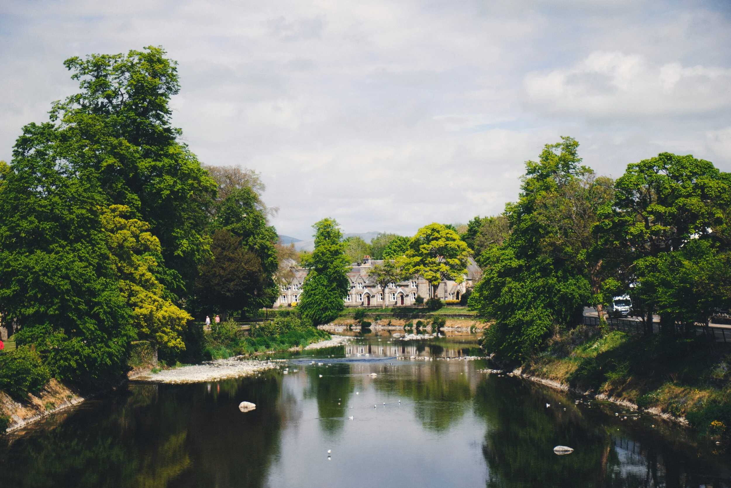  The current parched condition of the River Kent allows wonderful reflections. 