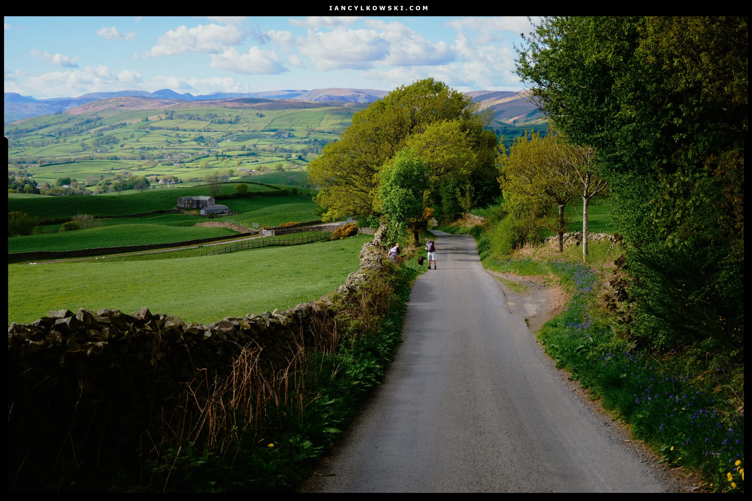  Looking back down Paddy&rsquo;s Lane with the Kentmere and Longsleddale fells in the distance. 