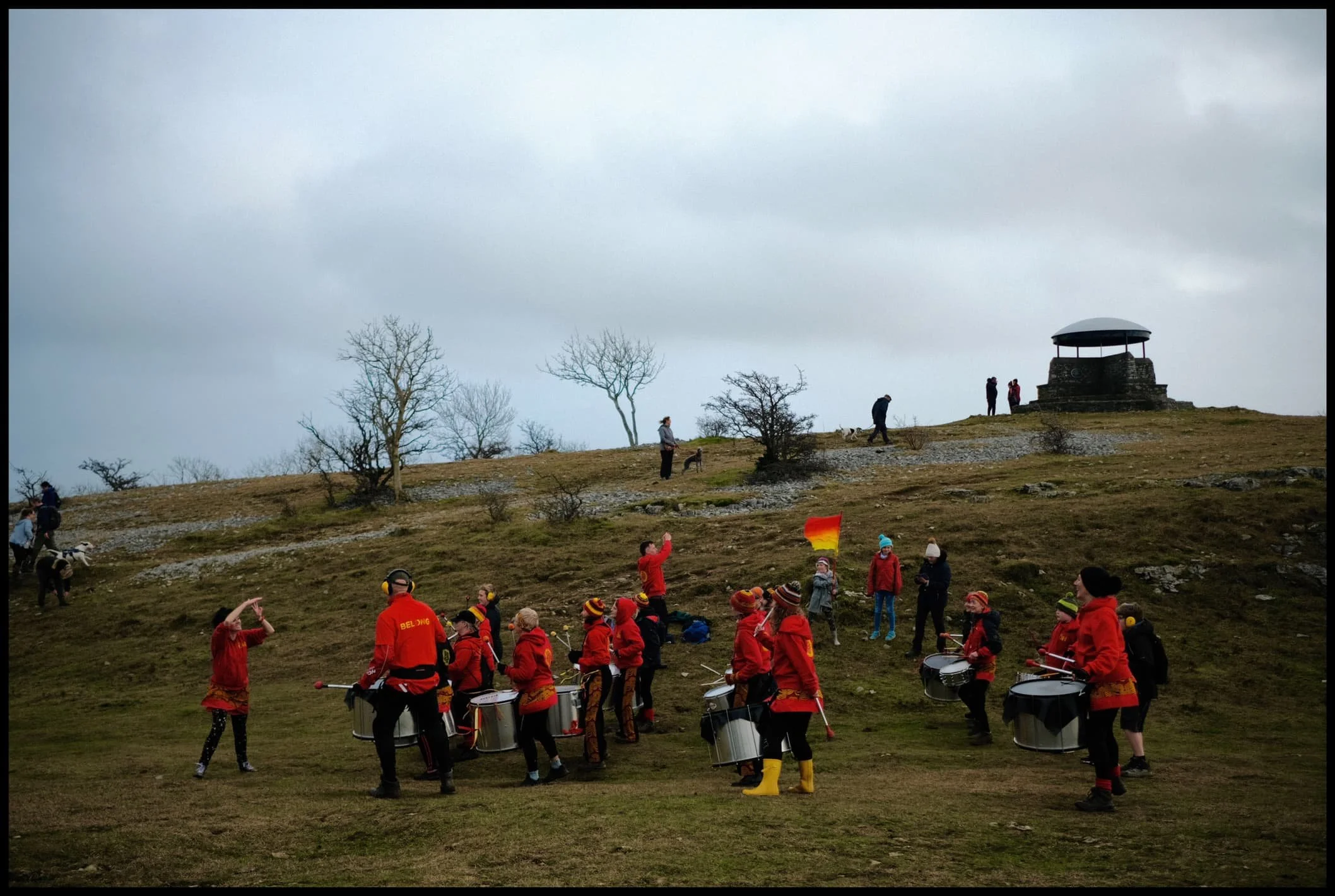  Drum Nation Kendal, the epitome of fun, competing with the wind on volume. 