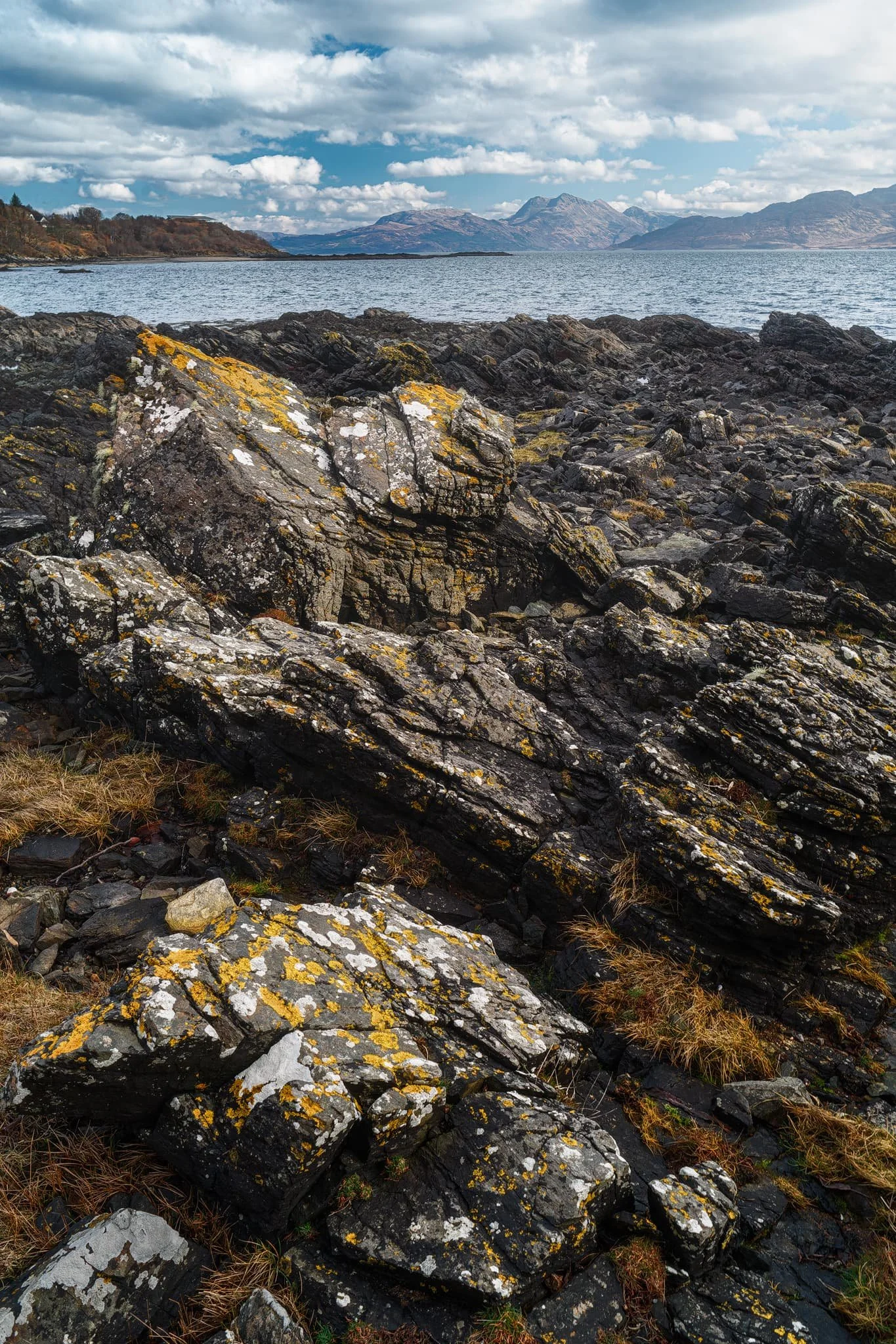  The geology around Armadale is largely comprised of Lewisian Gneiss, which are some of the oldest rocks on Earth; roughly 3.0–1.7 billion years old! In the distance the main peak in the Knoydart is  Ladhar Bheinn  (&ldquo;peak of the hoof&rdquo;). 