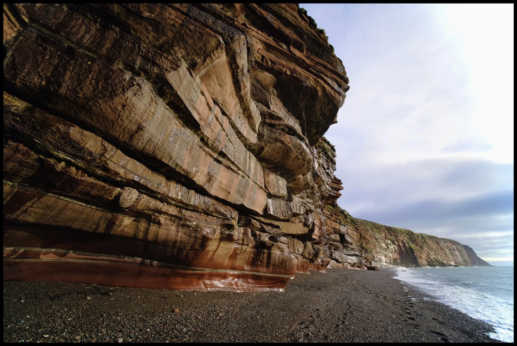  Getting right low and underneath the cliffs with my ultra-wide lens provided some incredible angles. 