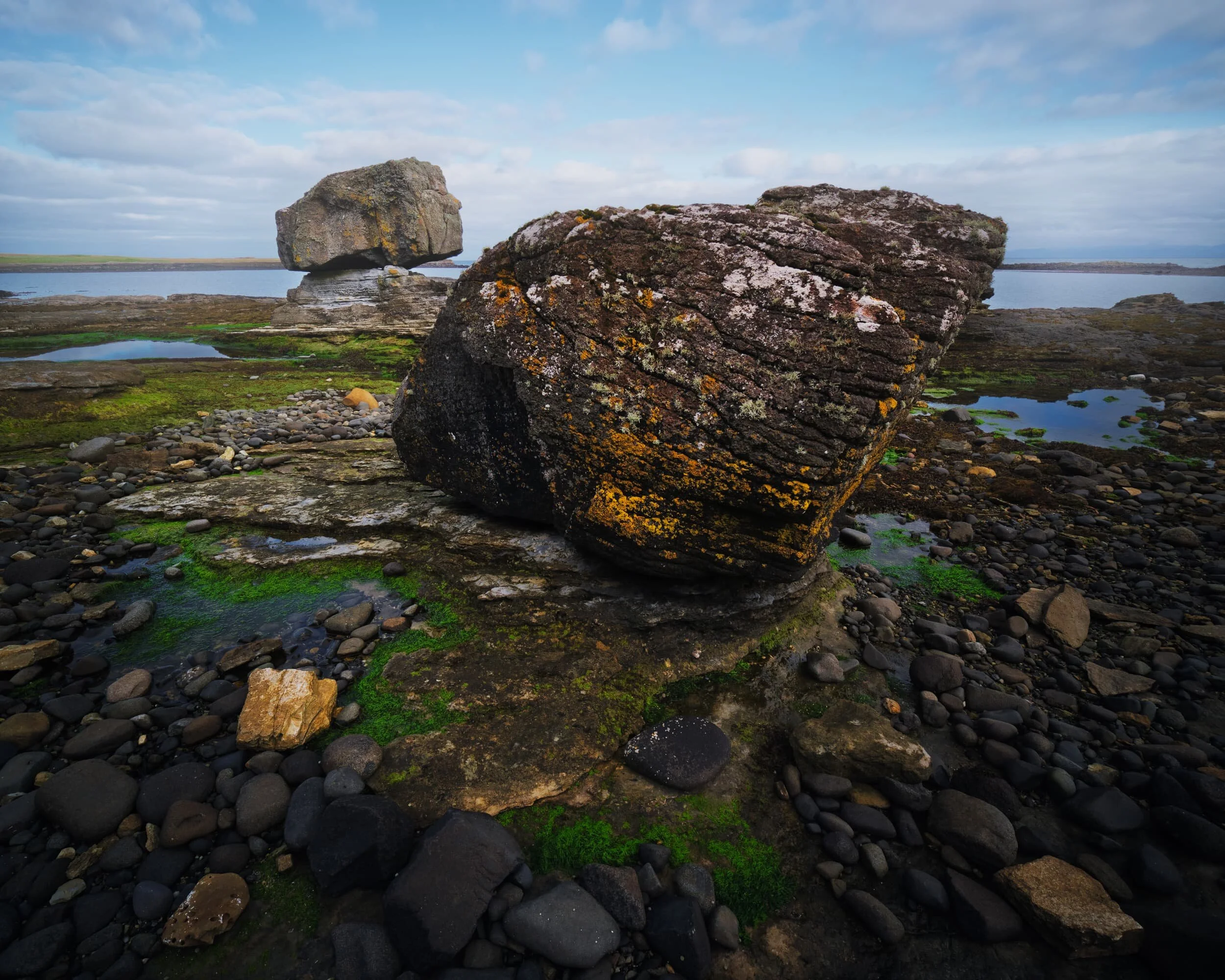  Two separate glacial erratics, which two me almost look like they are in &ldquo;conversation&rdquo; with each other. 