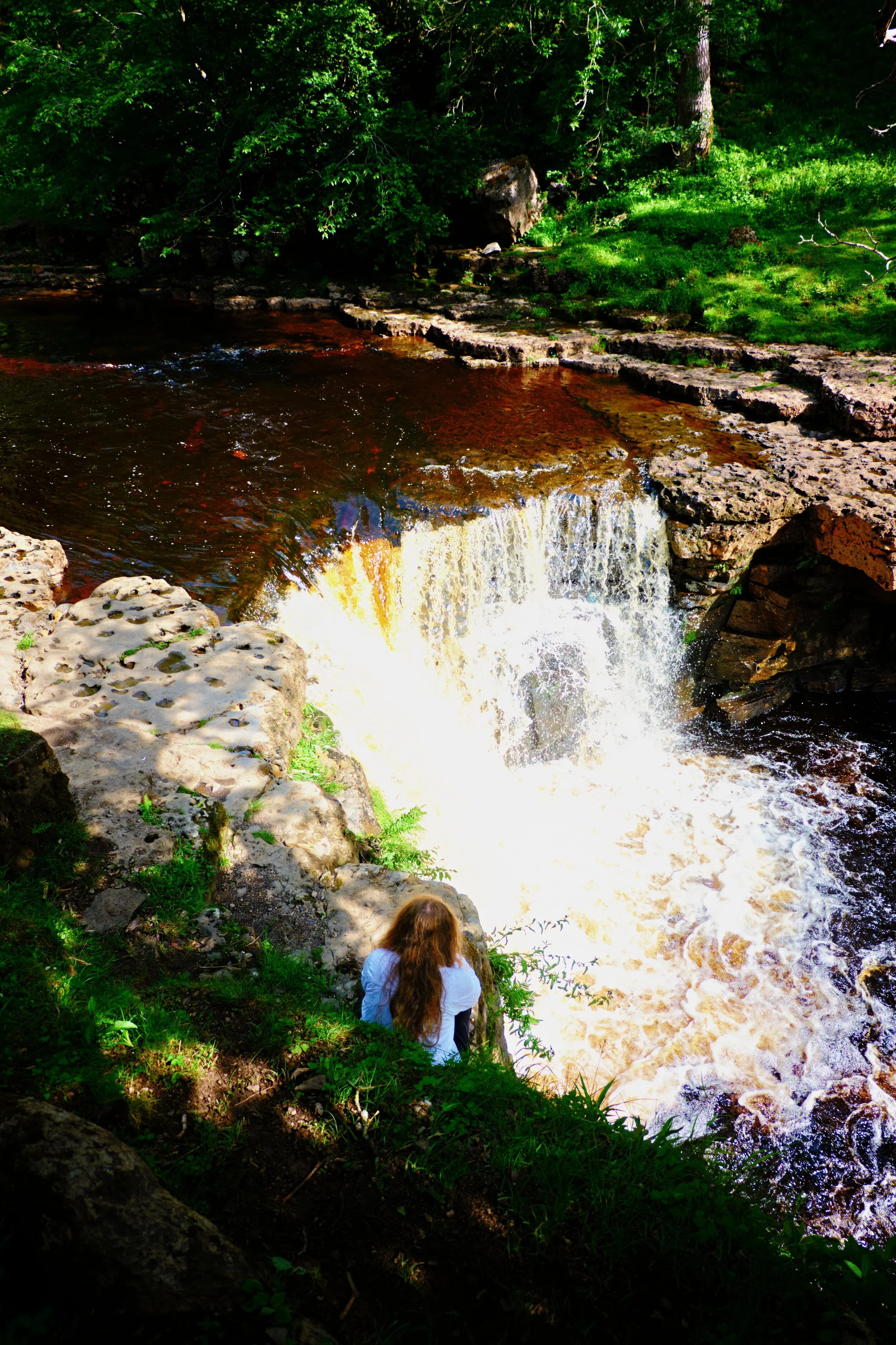  We took a small diversion from the Pennine Way to check out Upper Kisdon Force, which was still roaring despite the River Swale being relatively dry. Can&rsquo;t imagine what these falls would be like in full spate. 