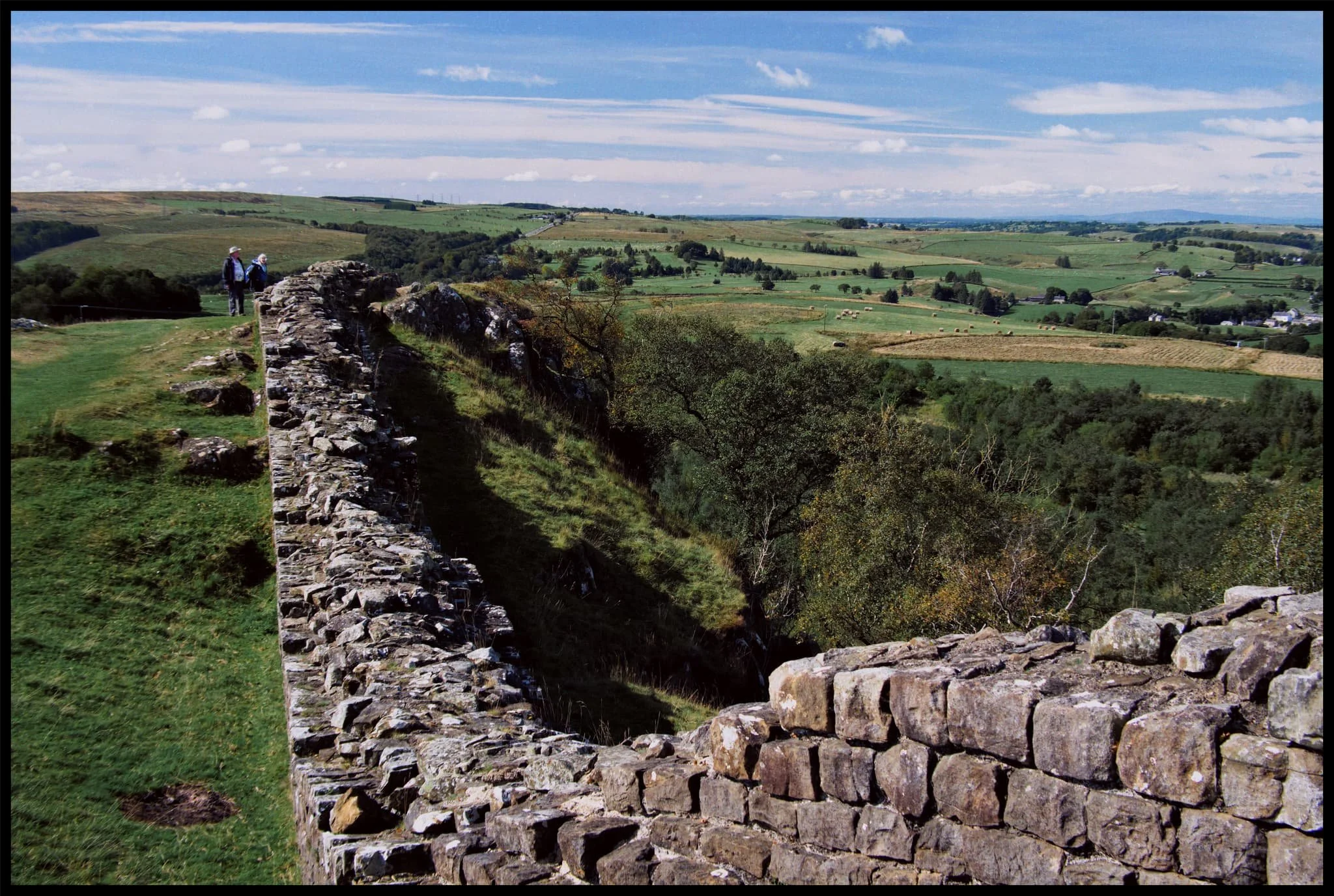  Emperor Hadrian commanded a wall to be built across Roman Britain, ostensibly to keep &ldquo;northern barbarians&rdquo; out. However, it also served as a way of keeping people  in  Roman Britain, and controlling trade across the border. 