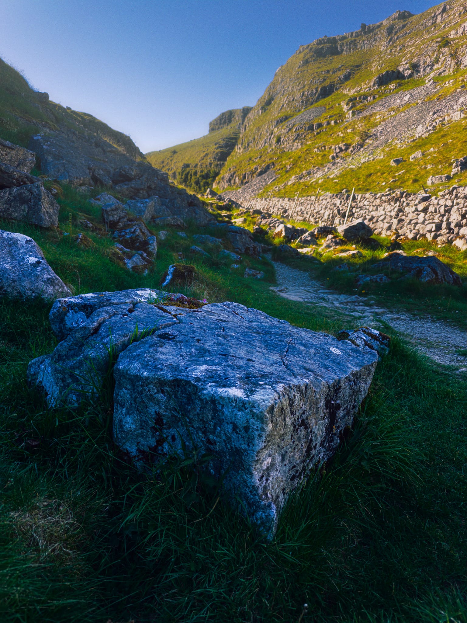 Deeper down the valley, these boulders in the shade provided a nice cool/warm and dark/light composition.