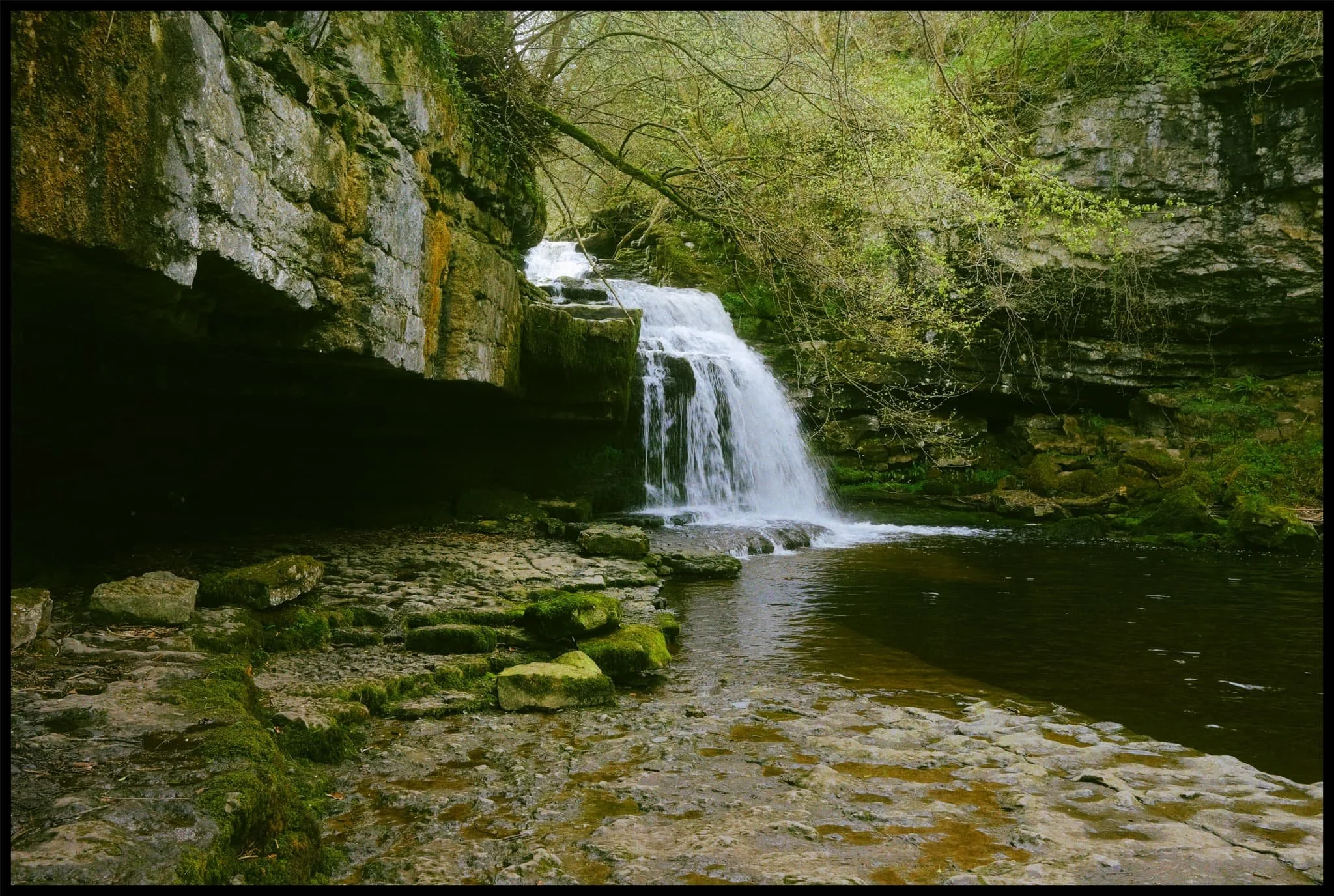  I navigated as close to the waterfall as the slippery rocks allowed. 