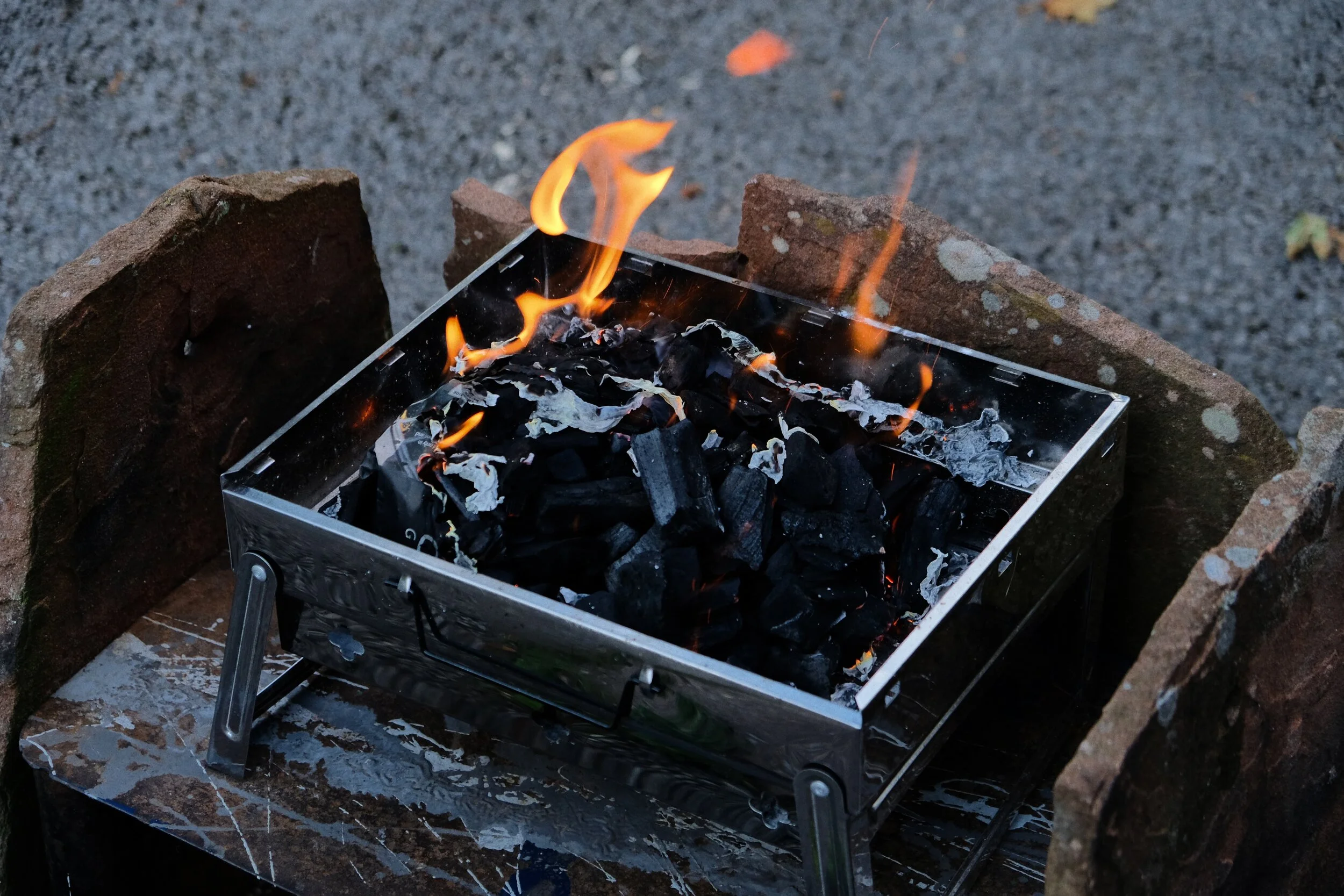  Post-walk, it was back to Dad&rsquo;s for some BBQ goodness (Provia, ISO800, f/4.0, 1/100sec. @ 55mm) 