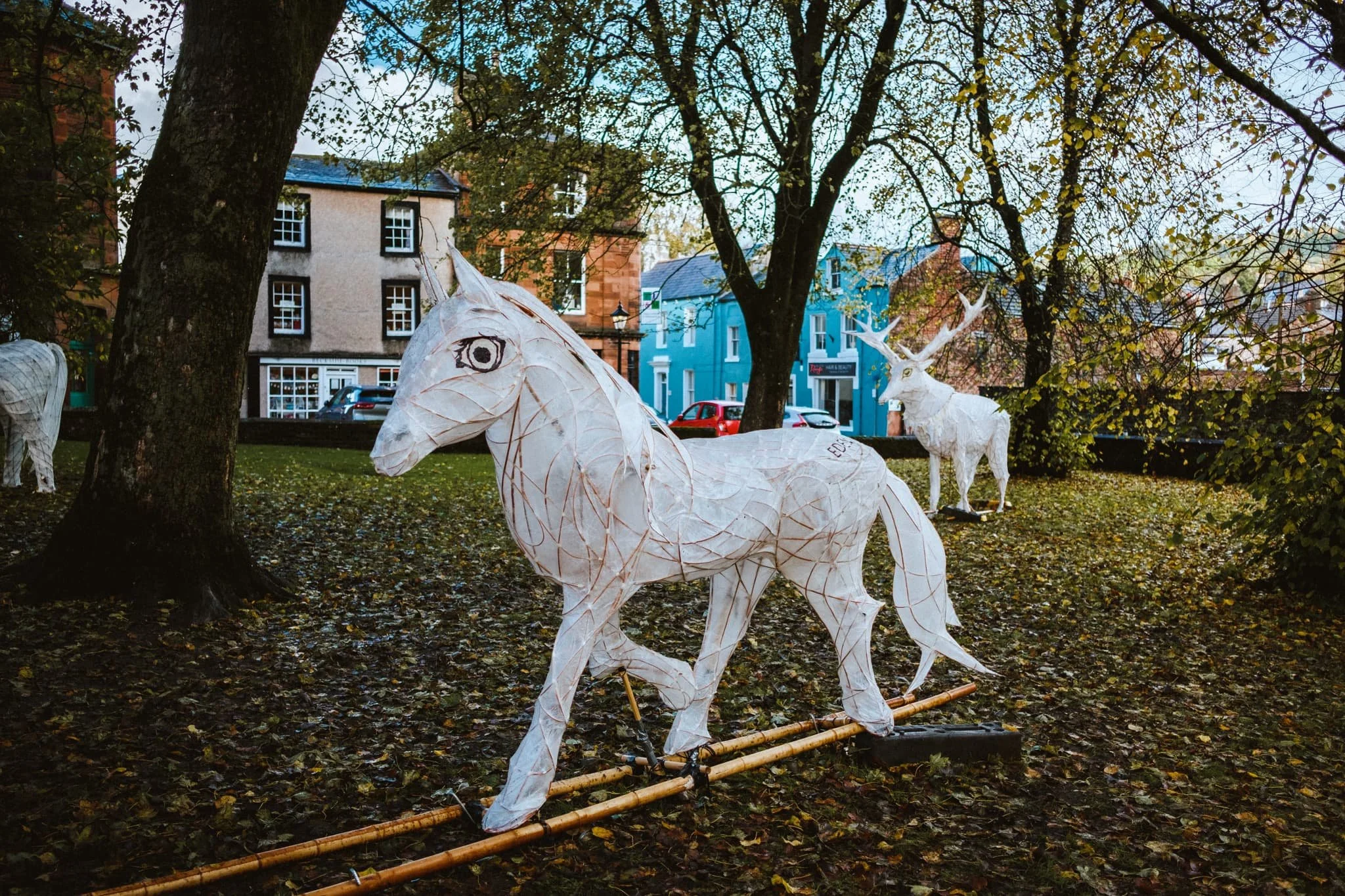  Slightly creepy eyes on some of these lanterns, too… 
