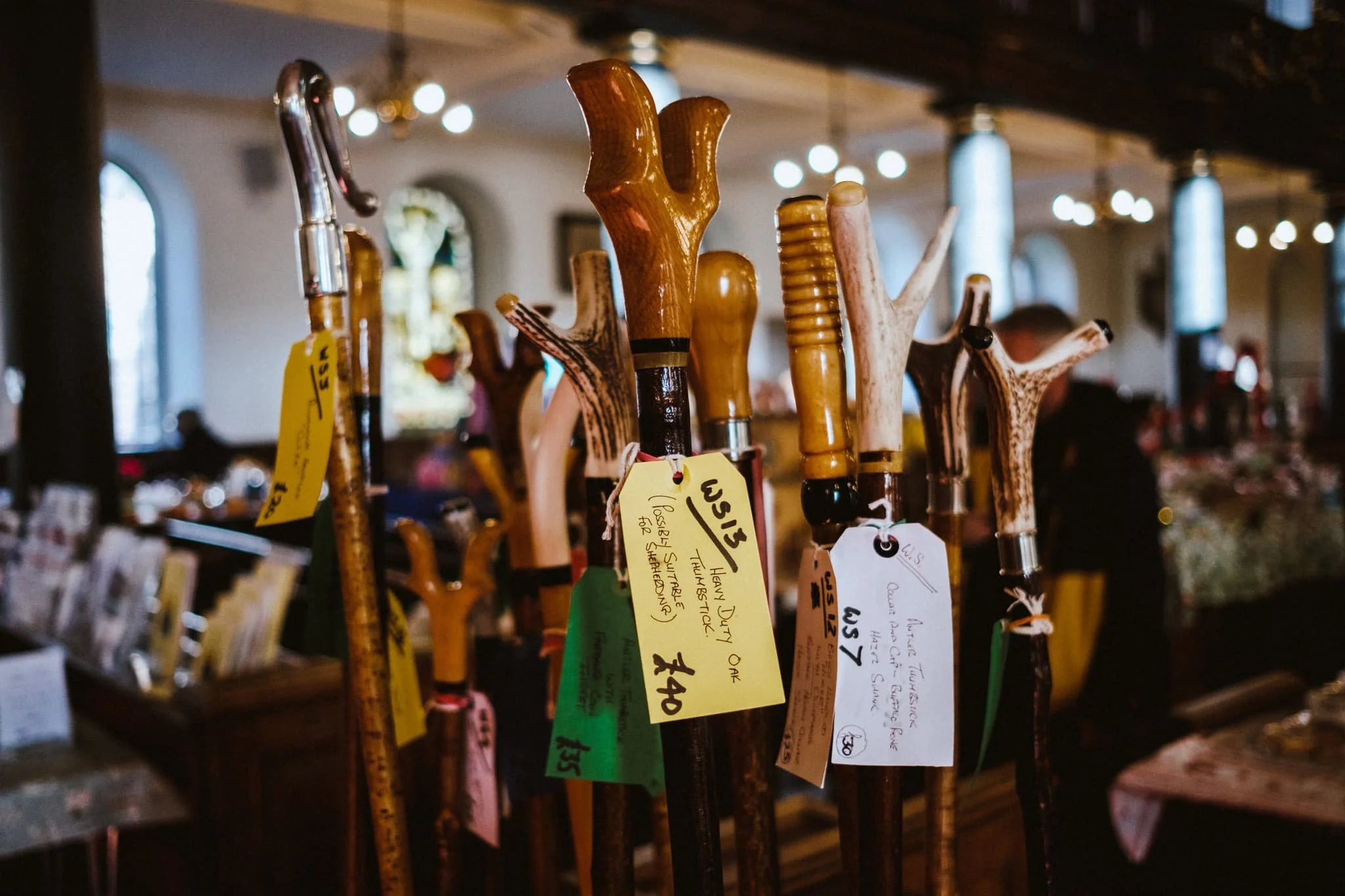  Amongst everything else on offer, some handmade shepherd&rsquo;s crooks. 