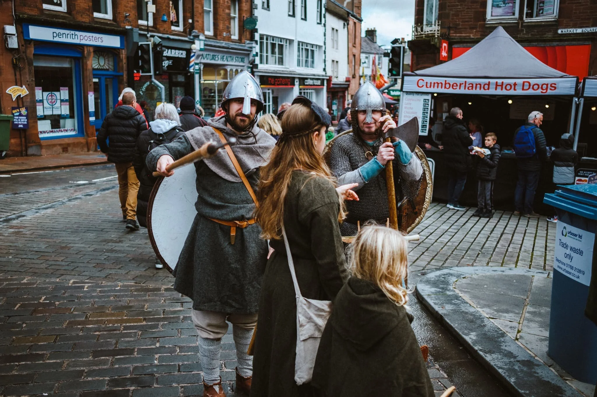  Looking for a table to sit at, I came across this Viking family who were understandably attracting a lot of attention.  